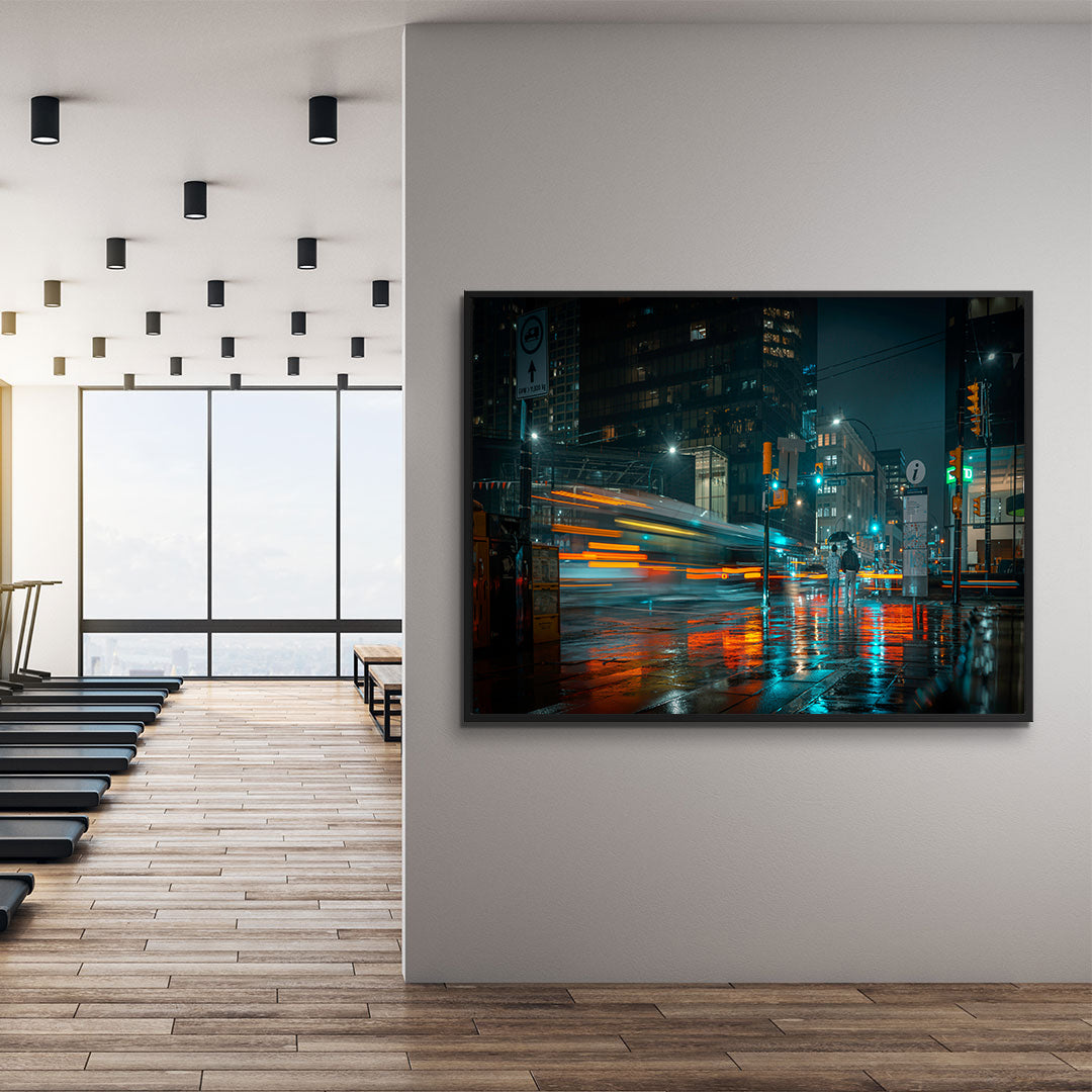 Peinture sur toile - Ville de nuit