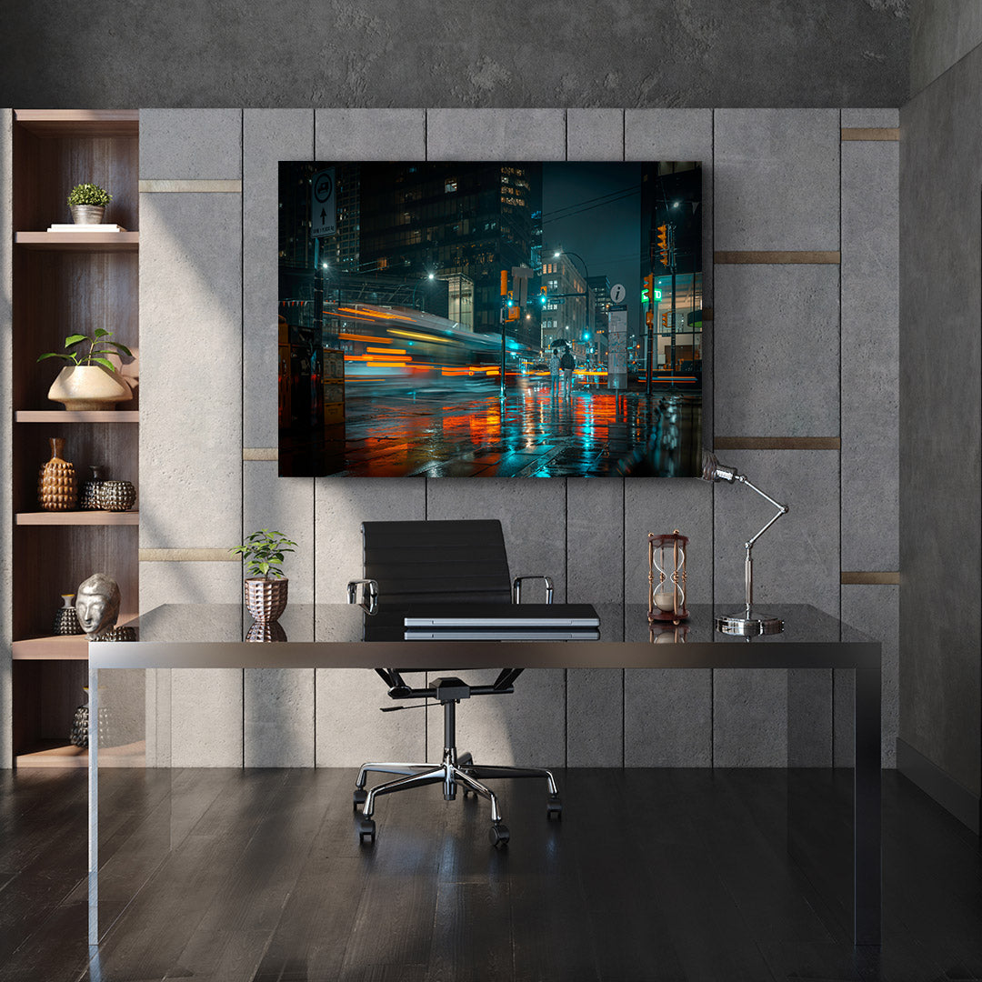Leinwandgemälde - Nachtstadt
