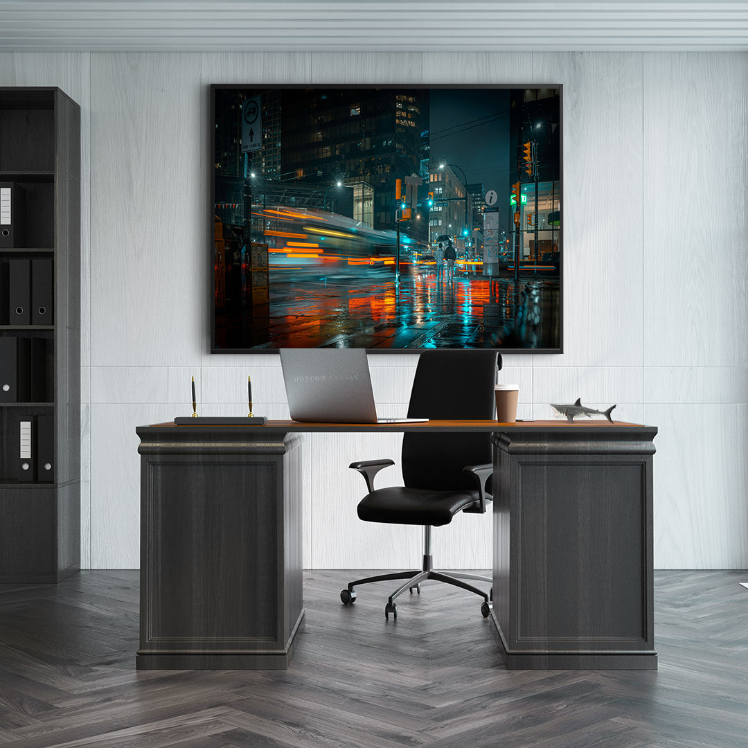 Peinture sur toile - Ville de nuit