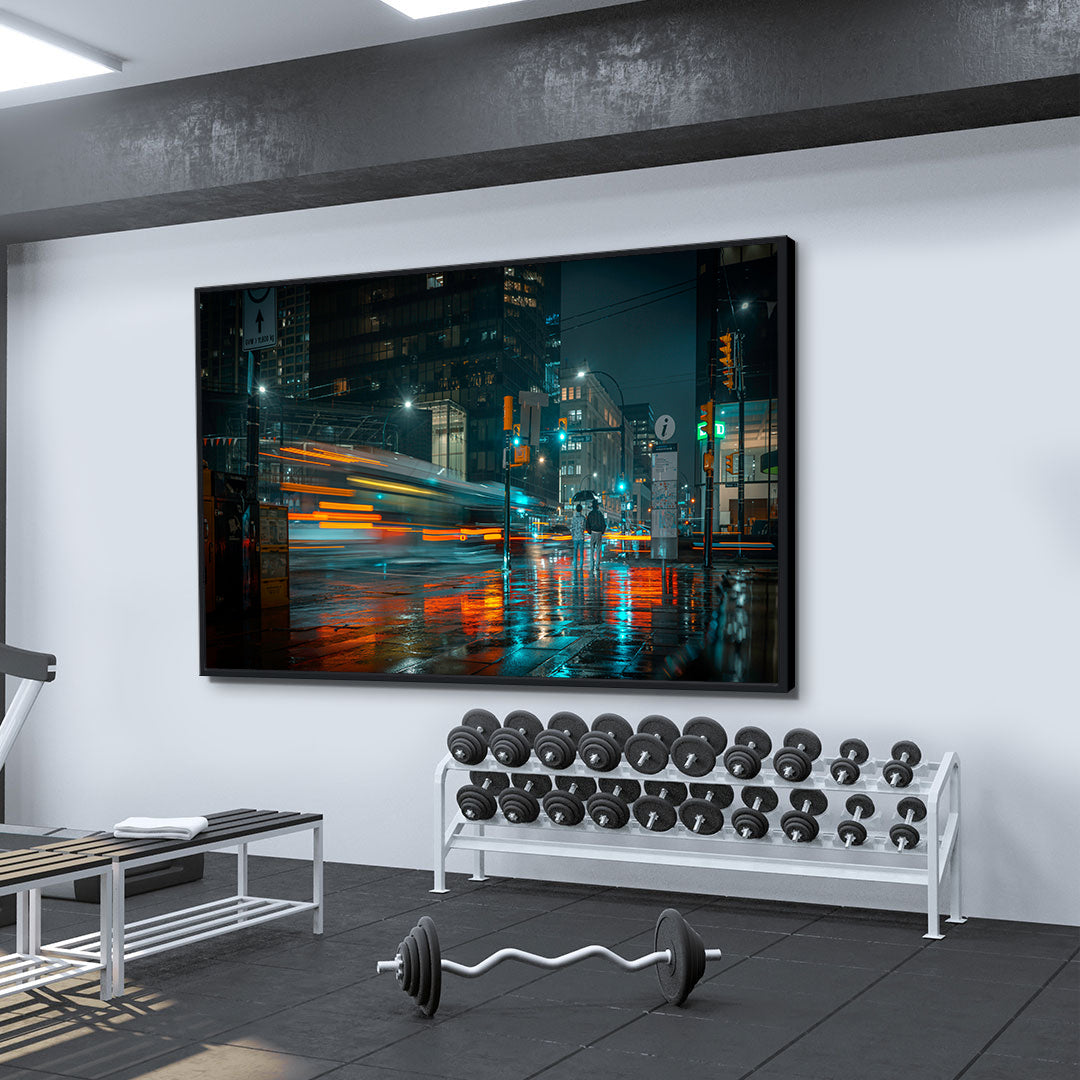 Peinture sur toile - Ville de nuit