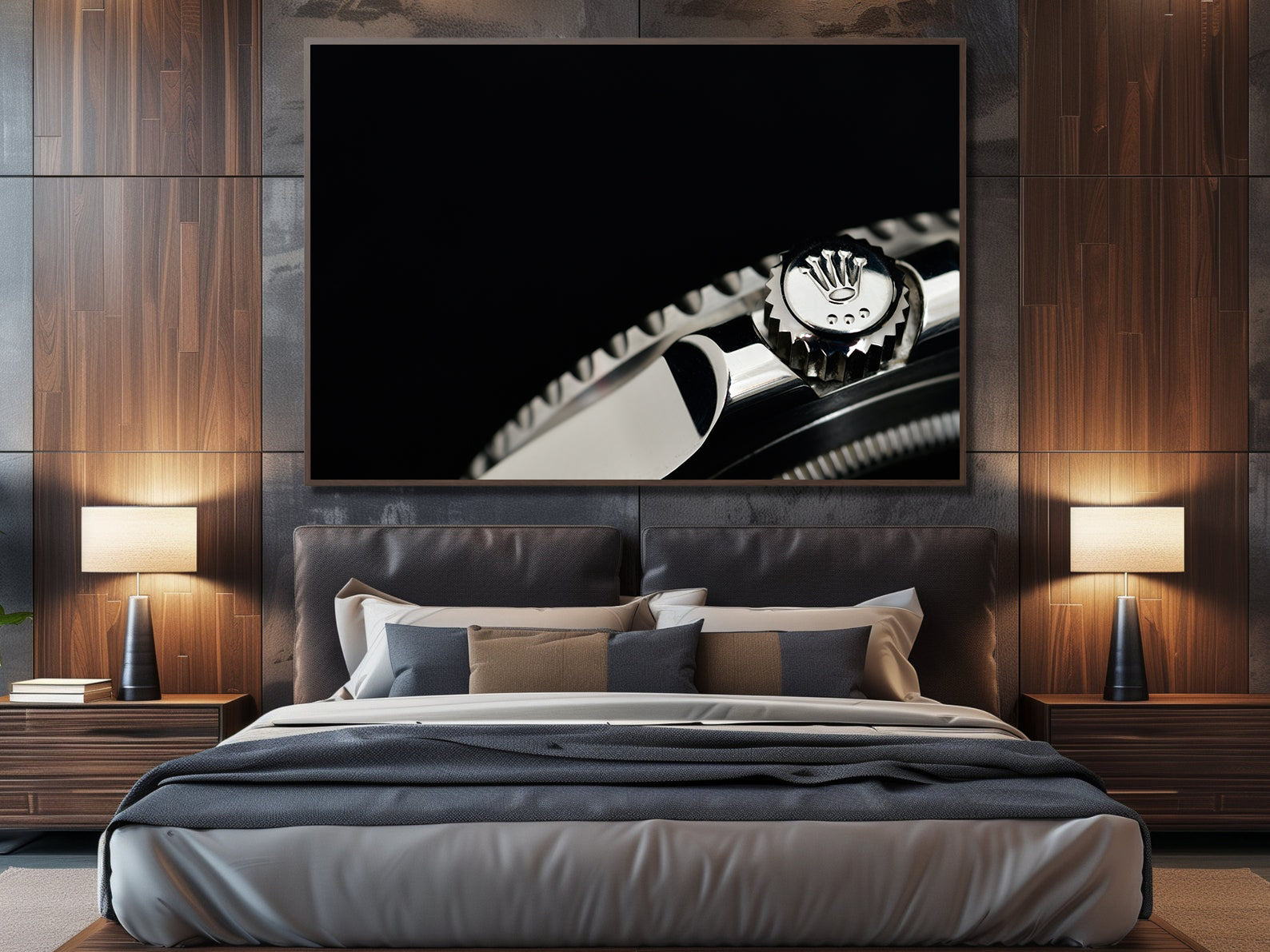 Peinture sur toile - Montre Rolex