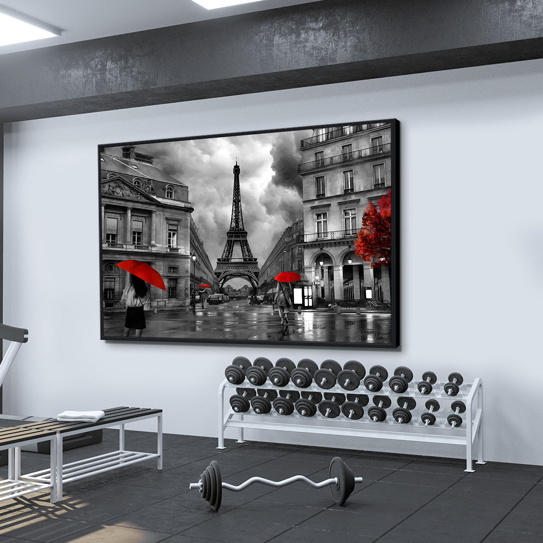 Leinwandbild - Paris Schwarz und Weiß