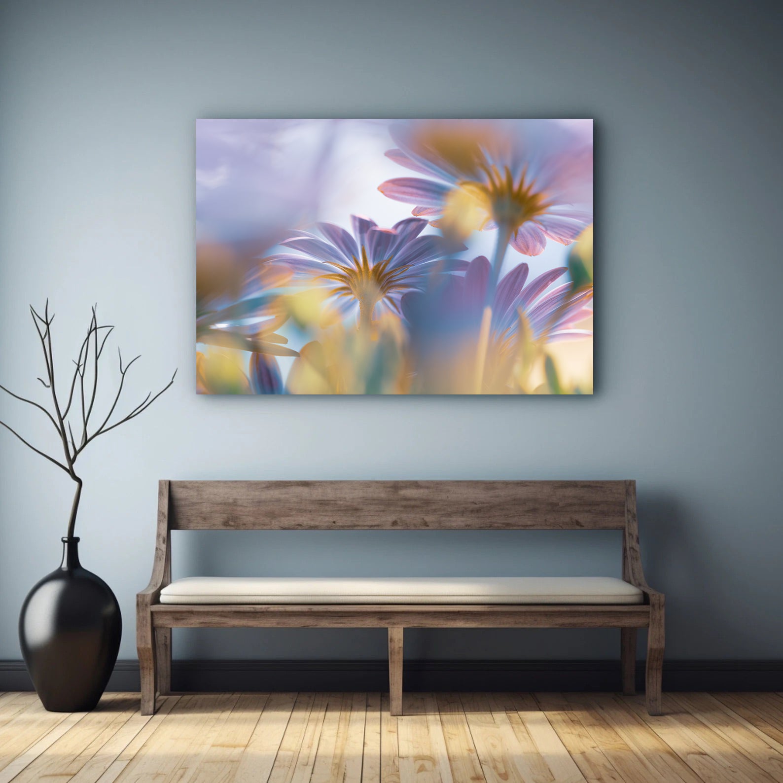 Leinwandbild - Rosa Blumen