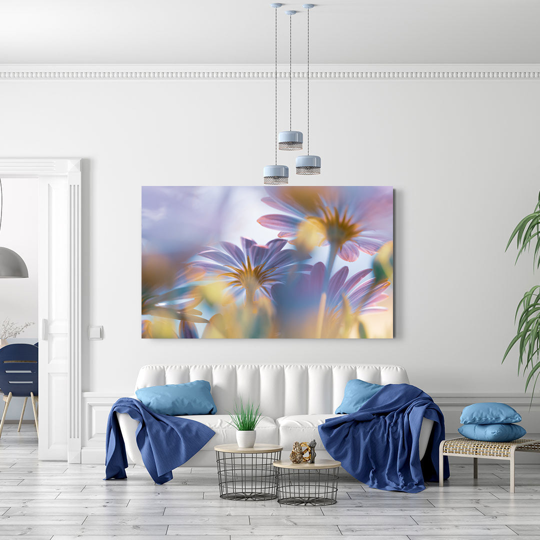 Leinwandbild - Rosa Blumen