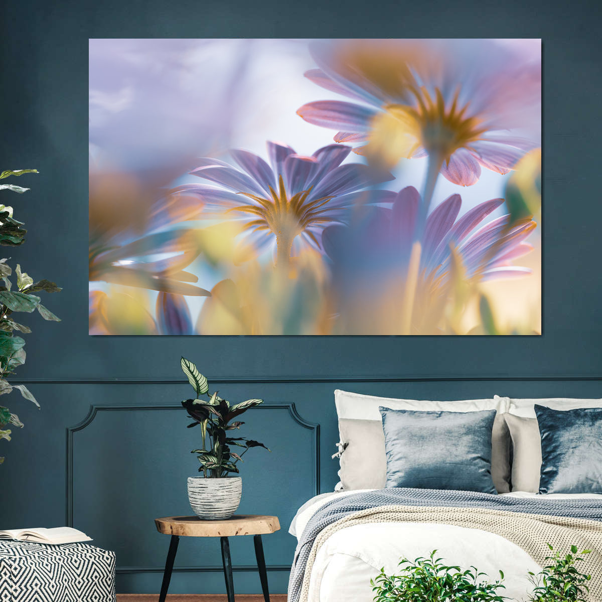 Leinwandbild - Rosa Blumen