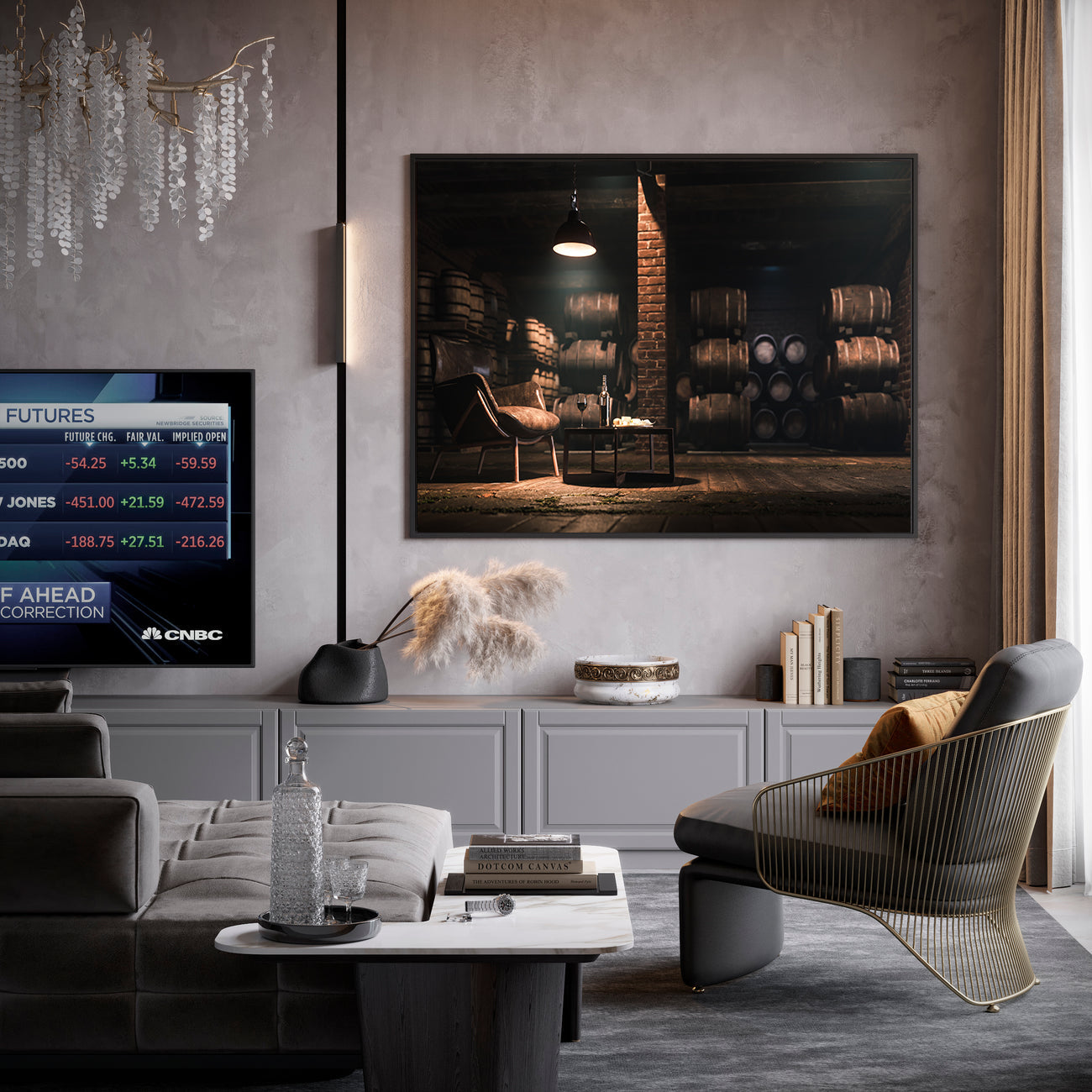 Leinwandbild - Weinfässer