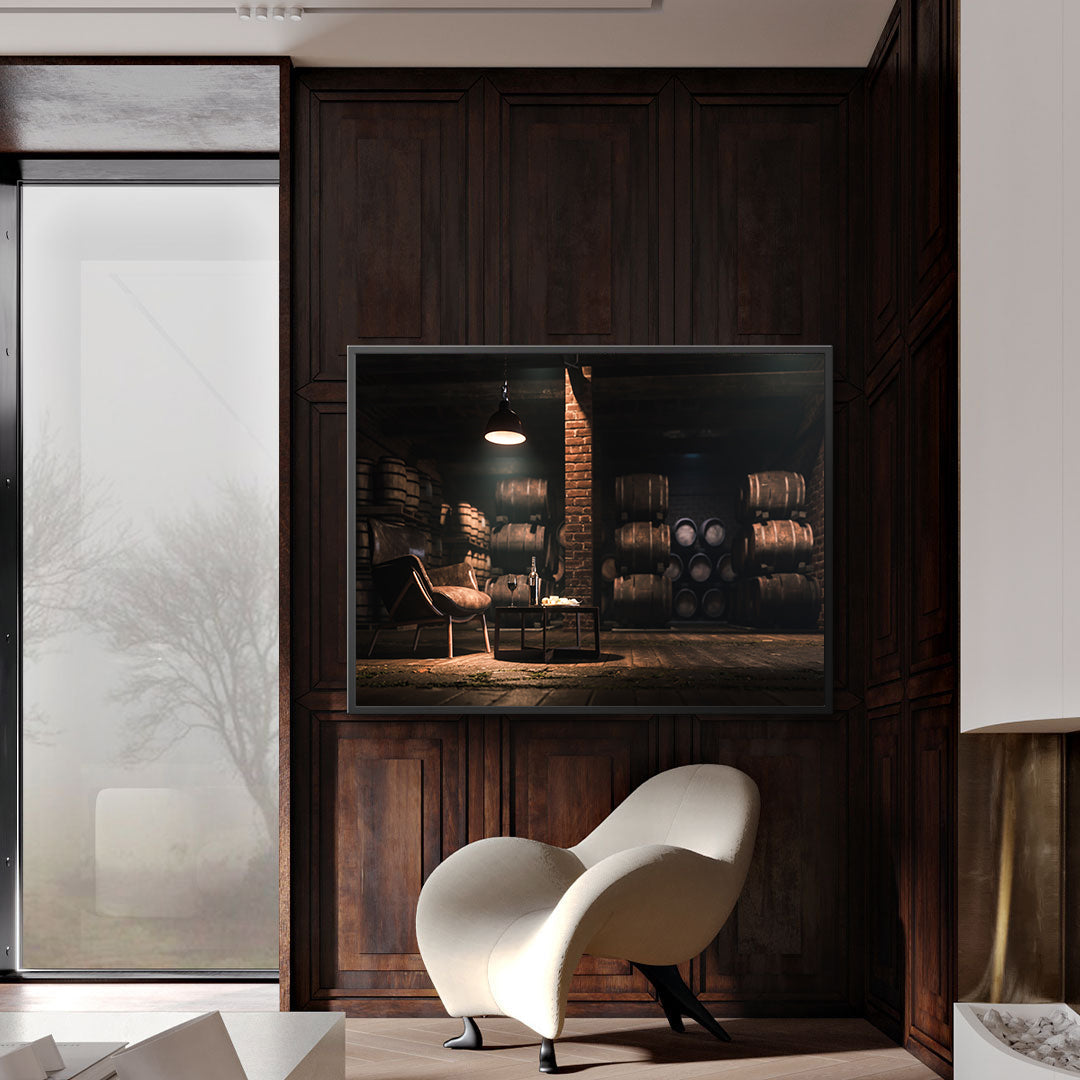 Leinwandbild - Weinfässer