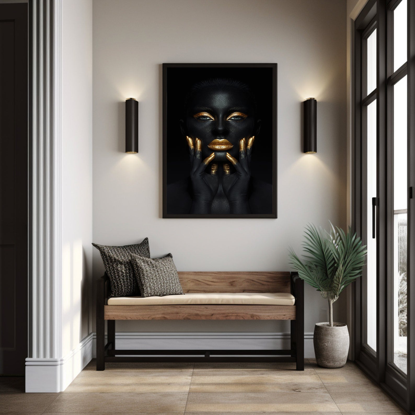 Leinwandgemälde - Afrikanisches Frauenporträt