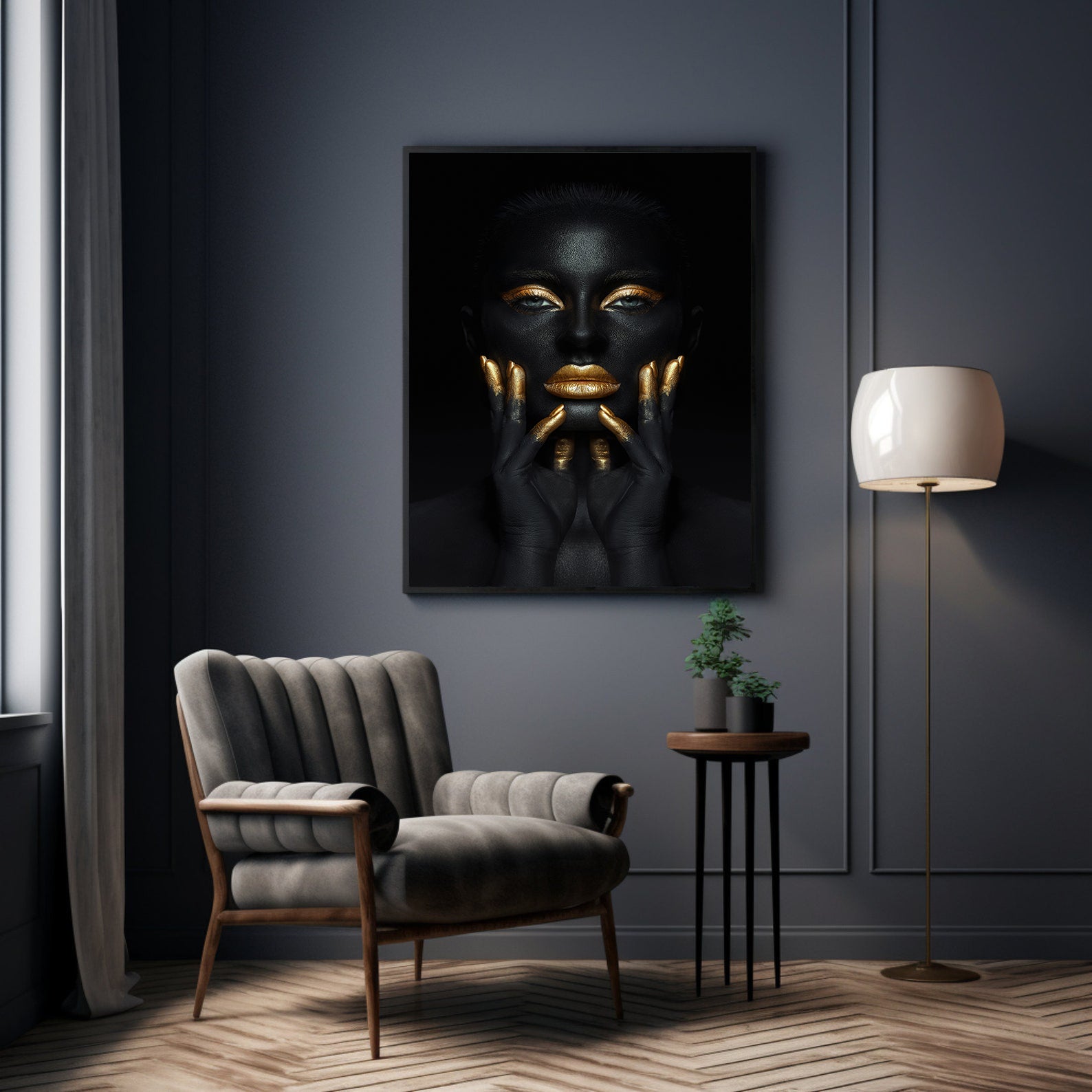 Leinwandgemälde - Afrikanisches Frauenporträt