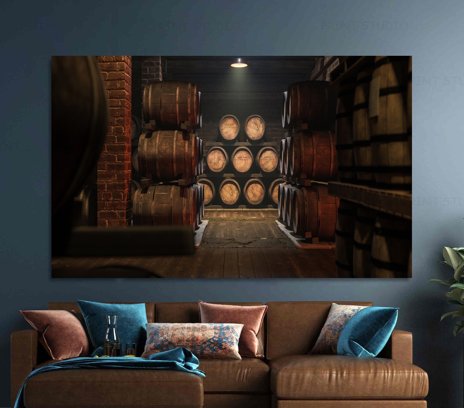 Leinwandbild - Weinfässer