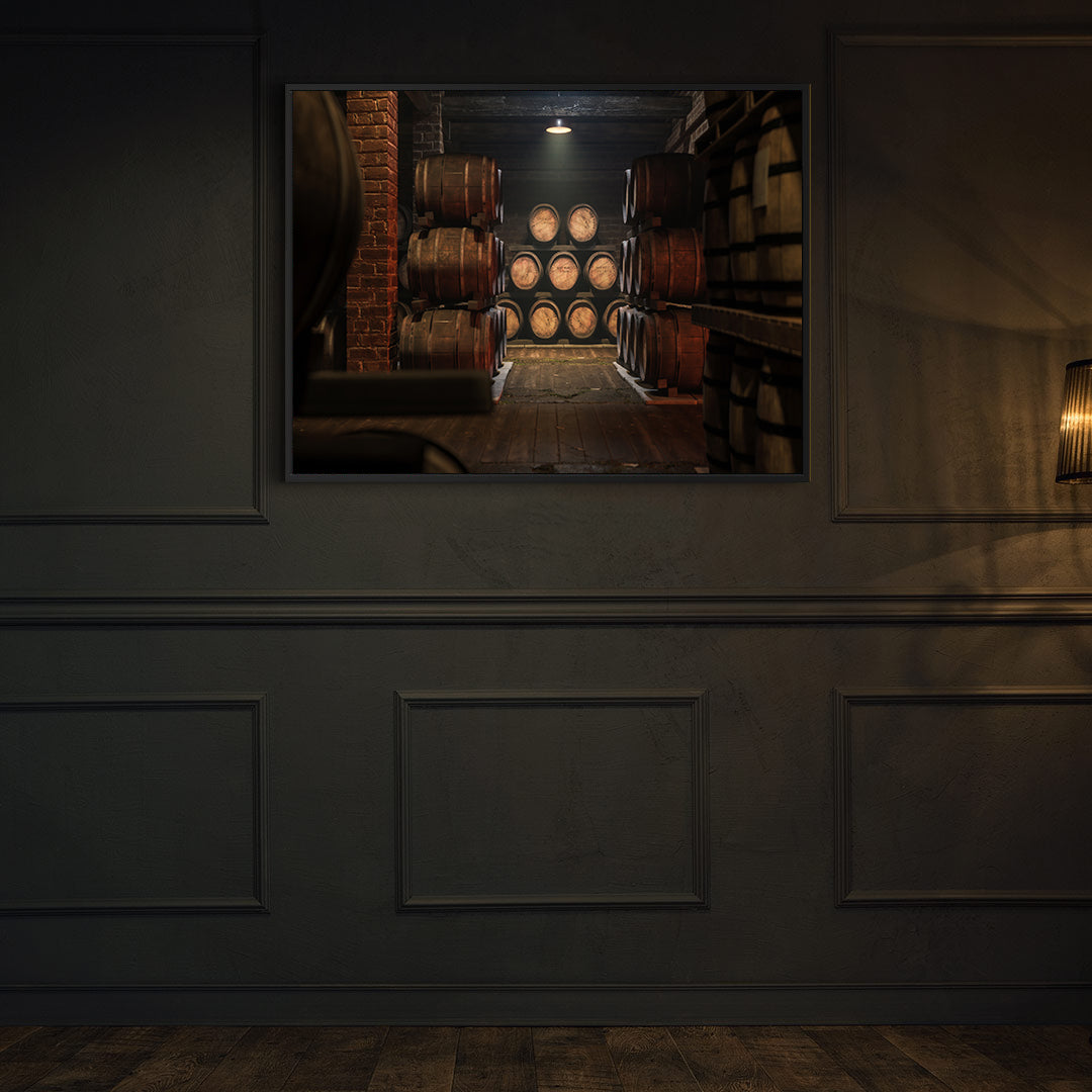 Leinwandbild - Weinfässer