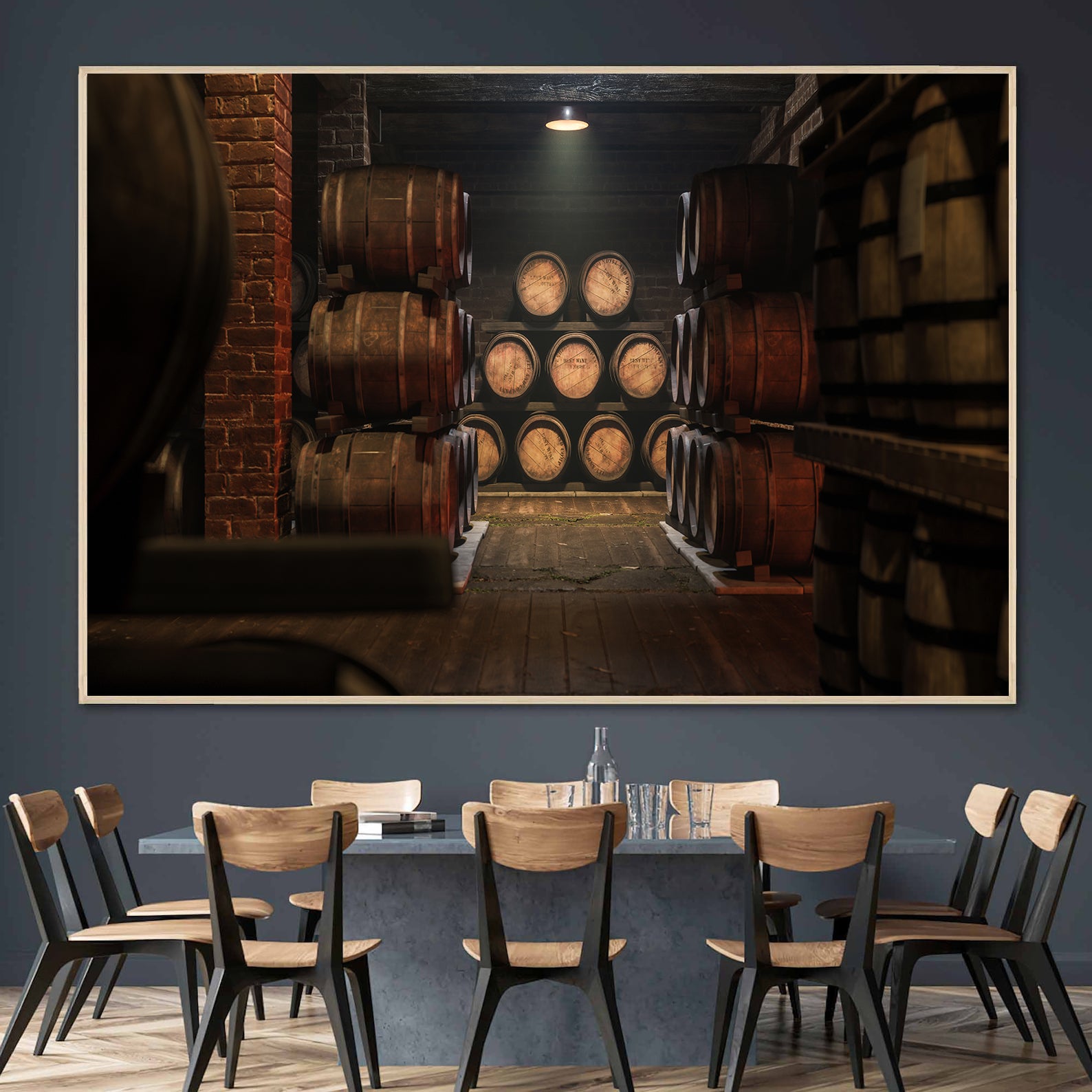 Leinwandbild - Weinfässer