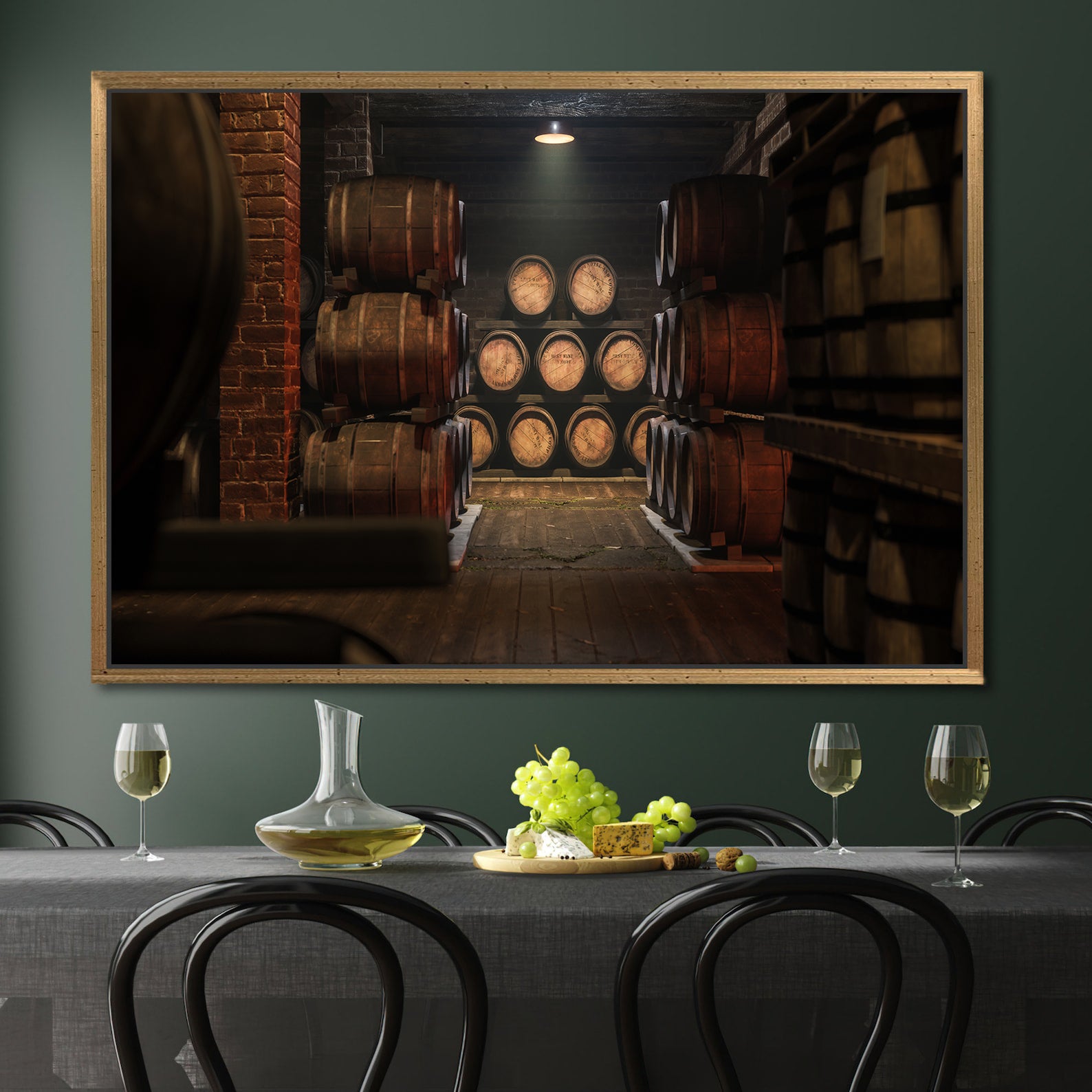 Leinwandbild - Weinfässer