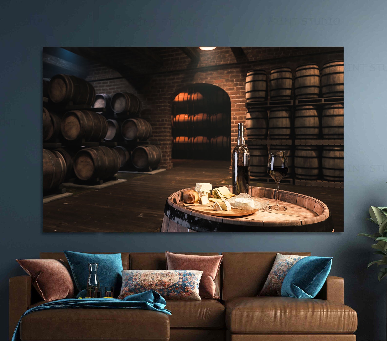 Leinwandgemälde - Weinprobe