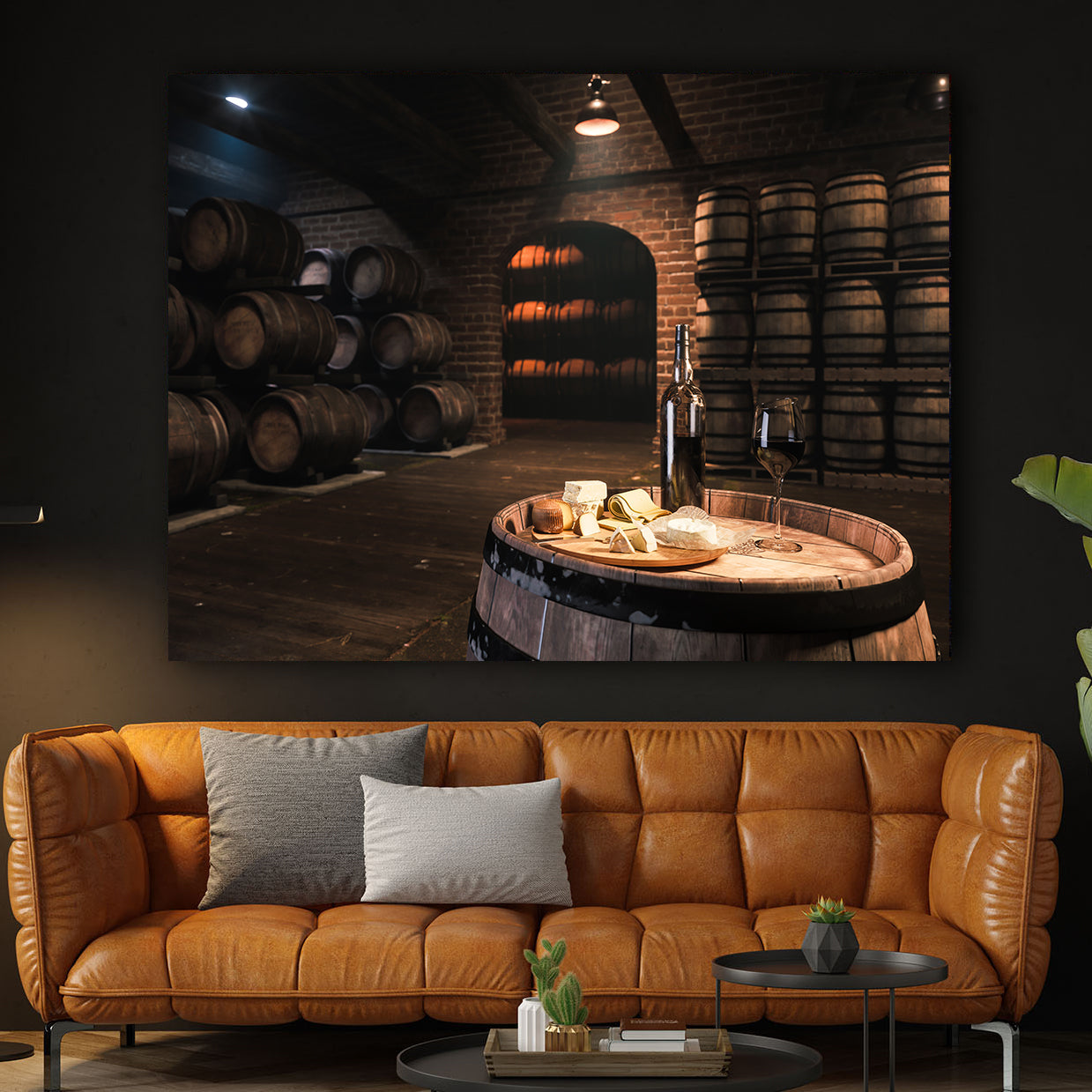 Leinwandgemälde - Weinprobe