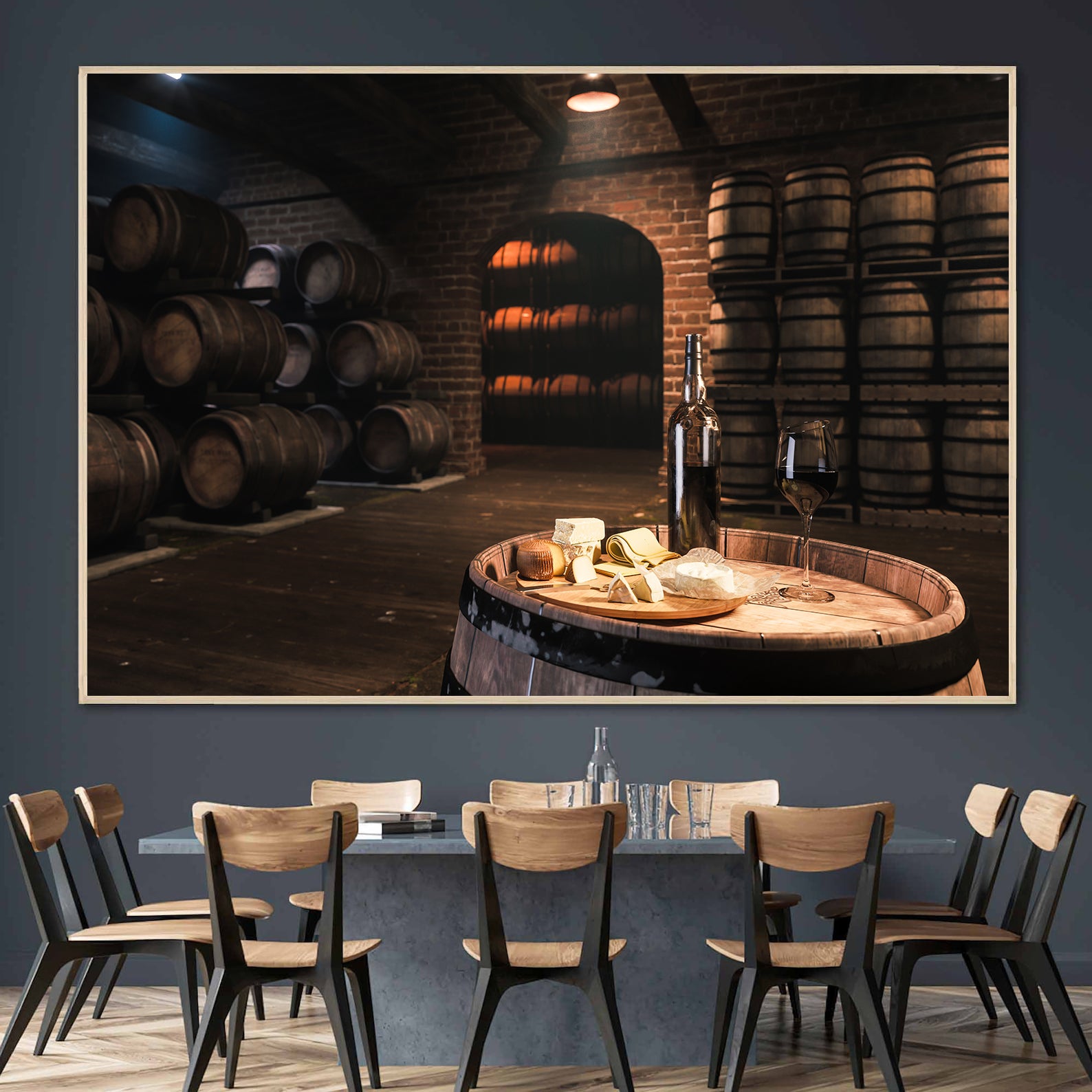 Leinwandgemälde - Weinprobe