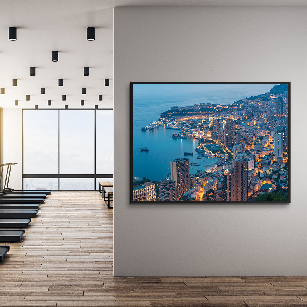 Leinwandbild - Stadt am Meer