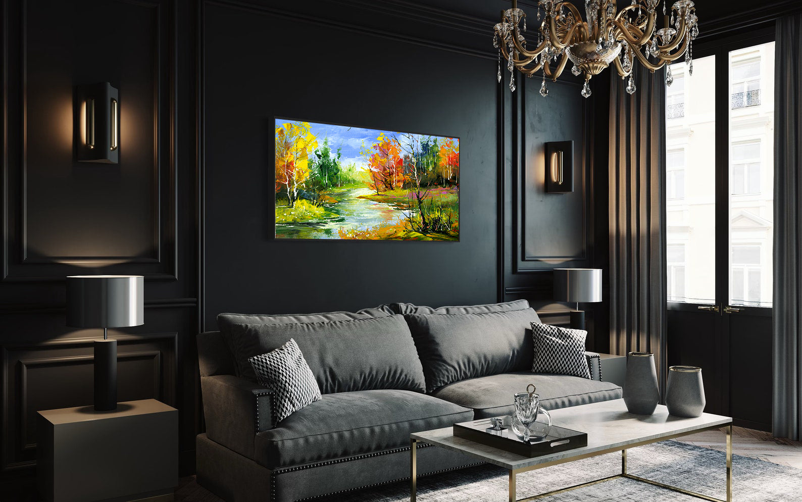 Leinwandgemälde - Waldlandschaft