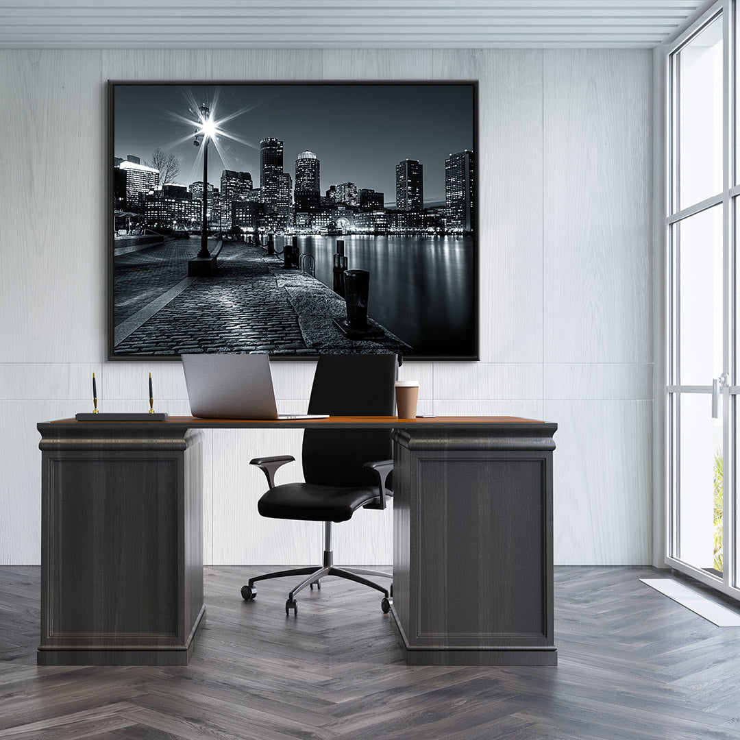 Leinwandgemälde - Schwarz-Weiß-Stadt