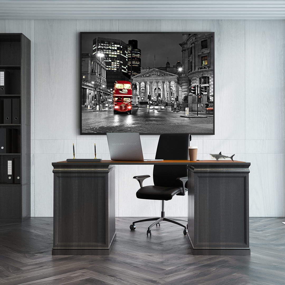 Peinture sur toile - Londres en noir et blanc