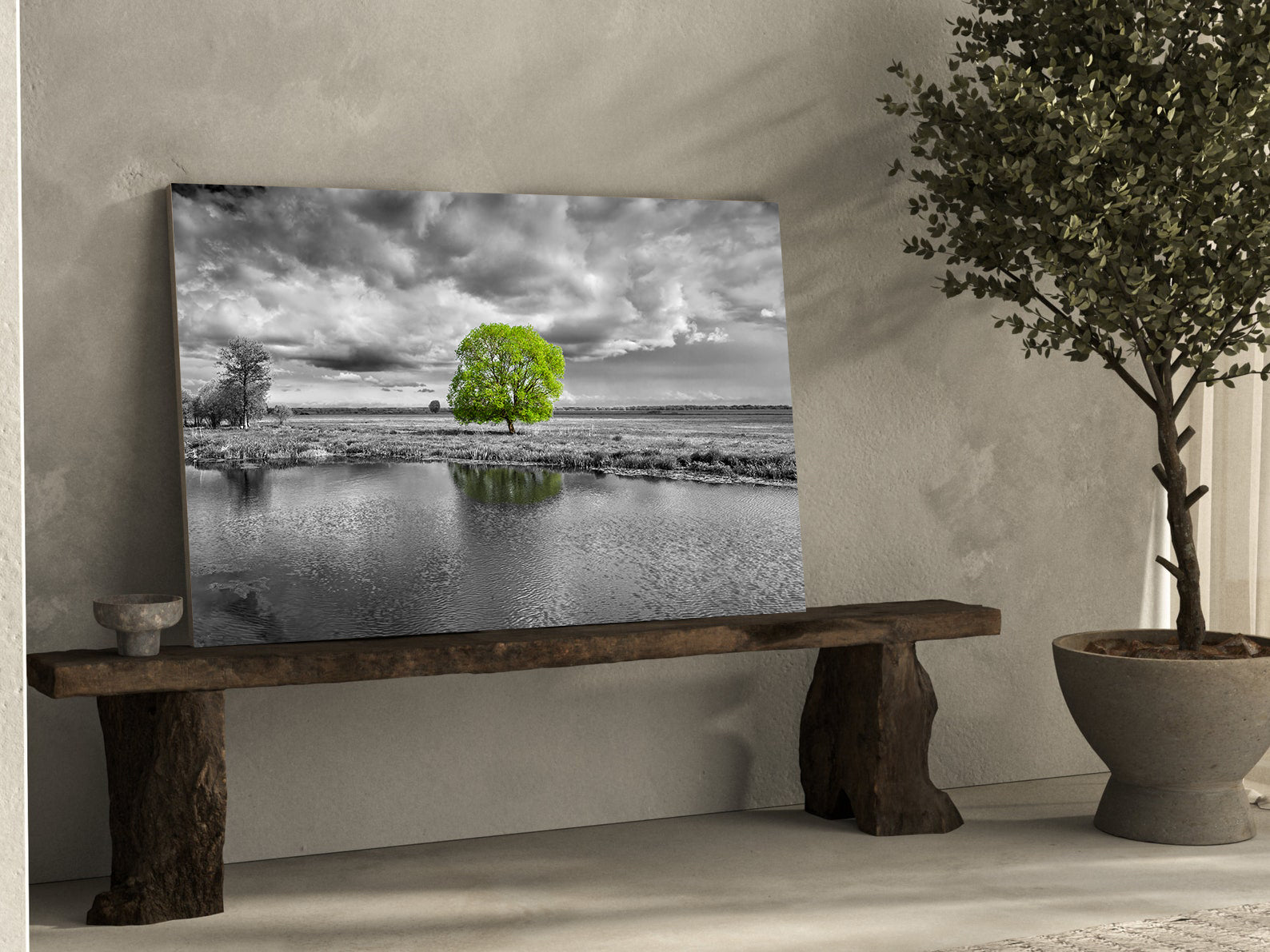 Leinwandgemälde - Grüner Baum