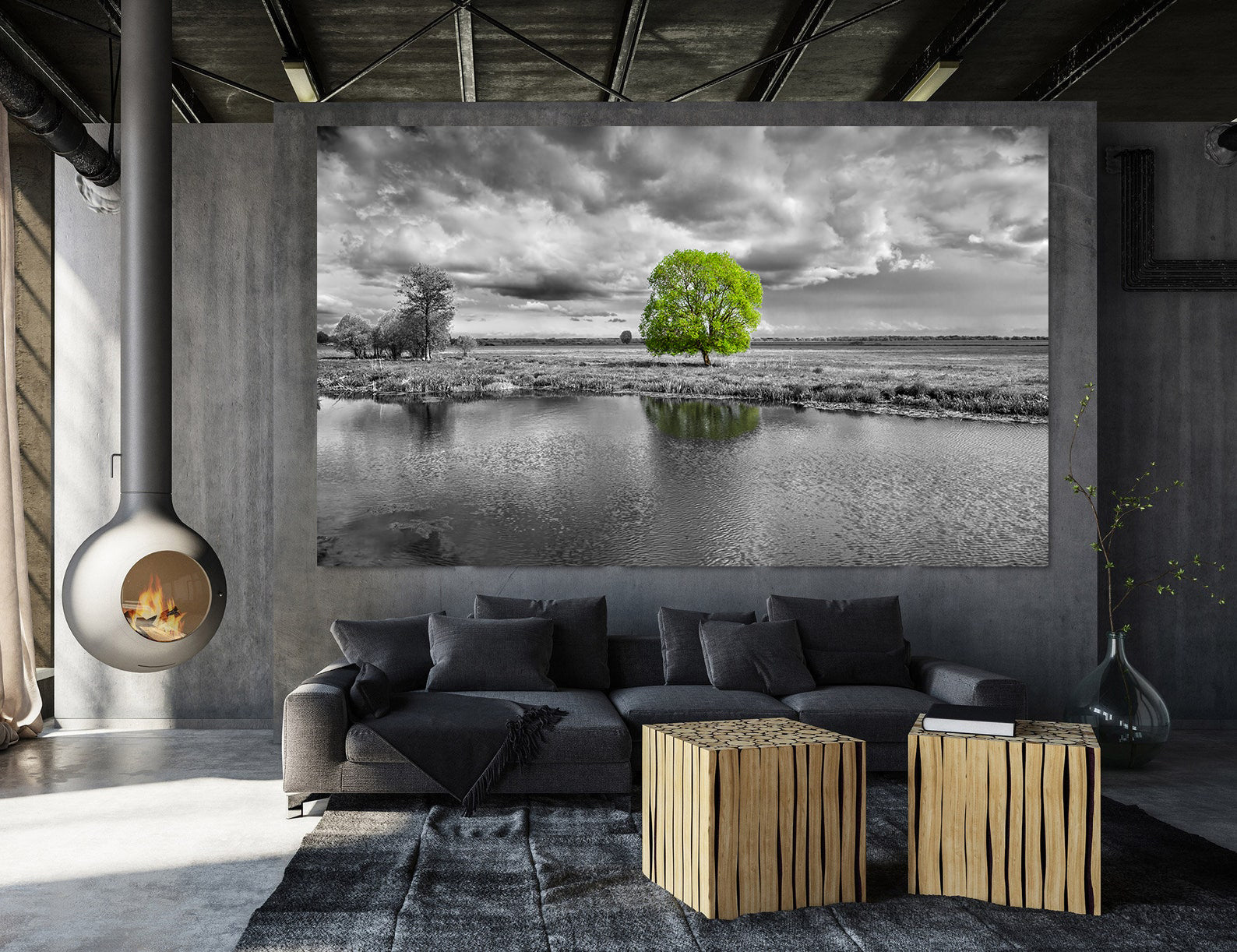 Leinwandgemälde - Grüner Baum