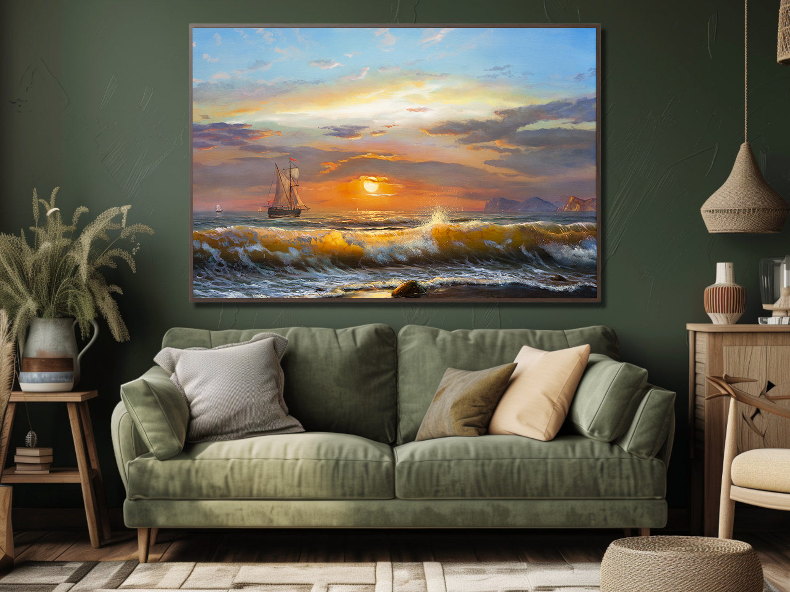 Tableau sur toile - Voiliers sur la mer