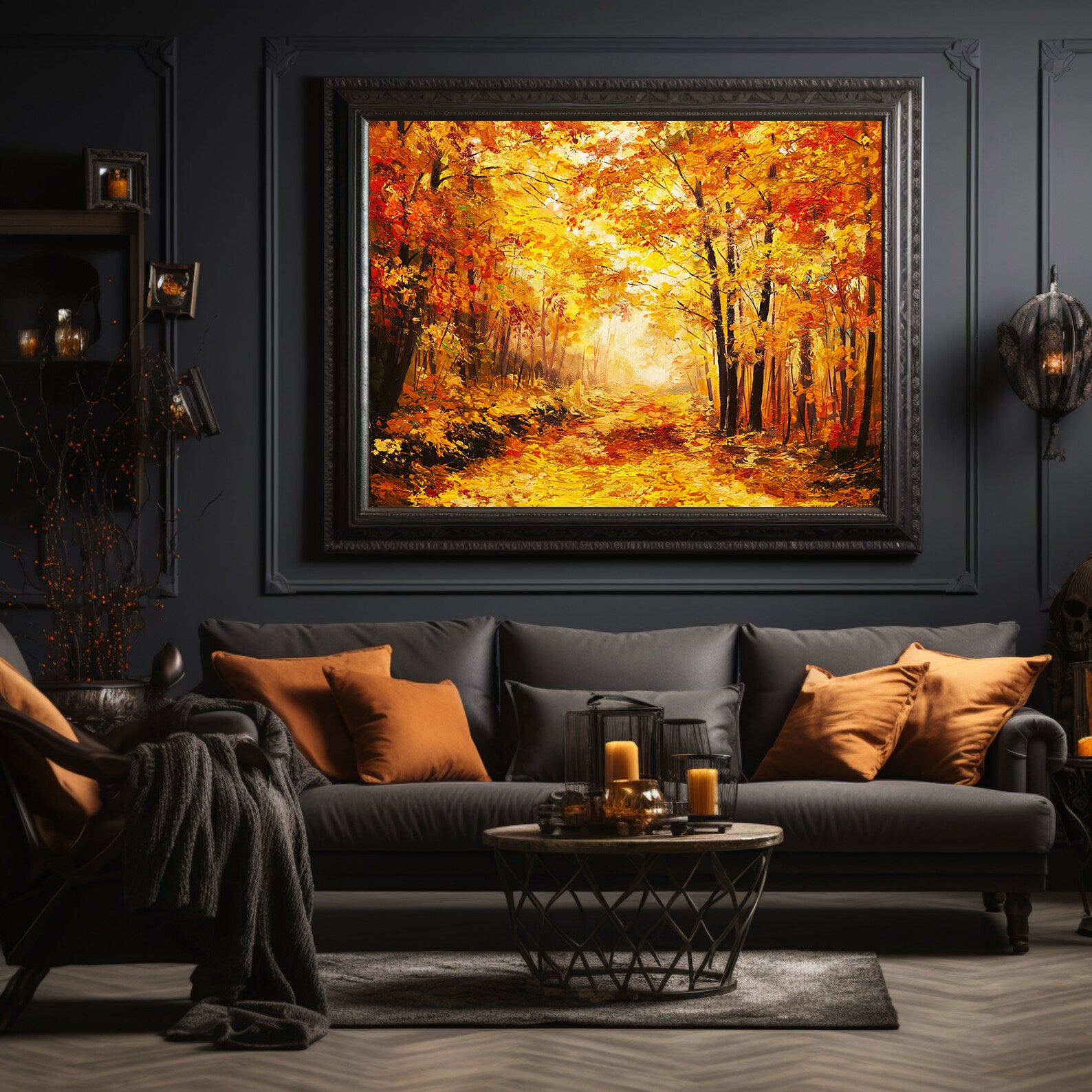 Leinwandgemälde - Herbstlandschaft