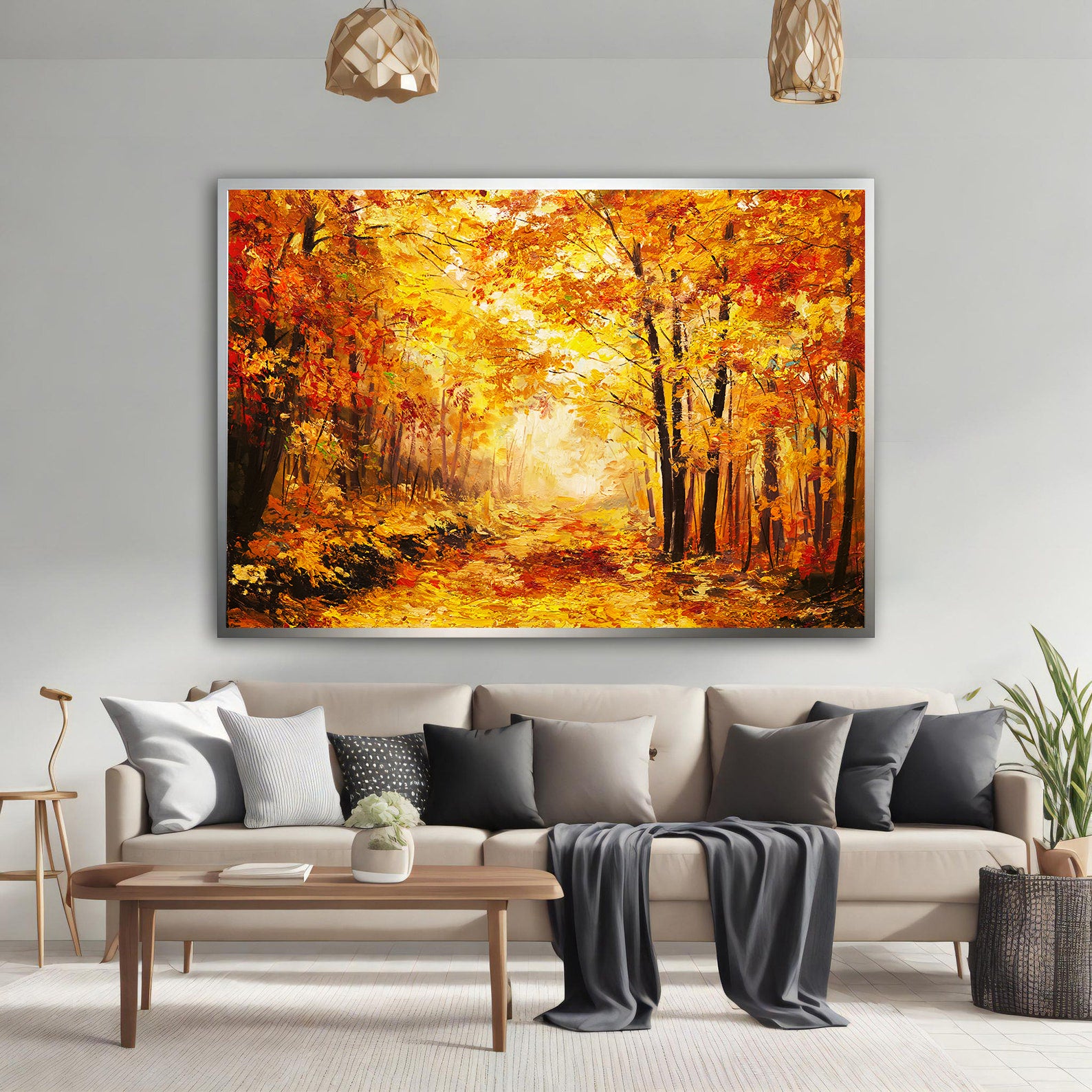 Leinwandgemälde - Herbstlandschaft