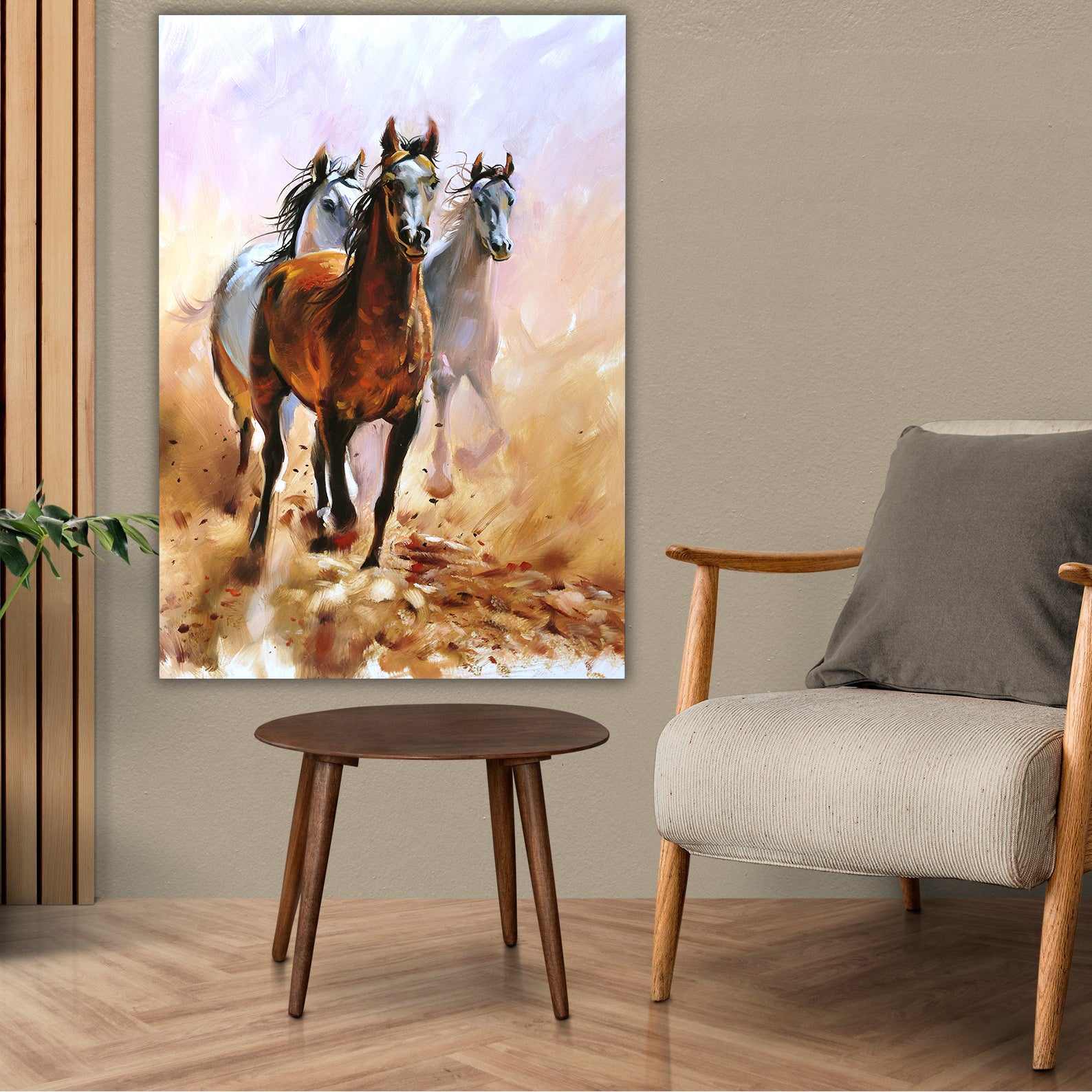 Leinwandgemälde - Pferde rennen in Freiheit