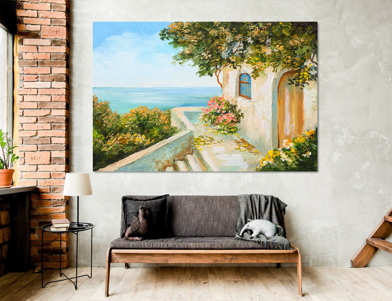 Tableau sur toile - Maison au bord de la mer