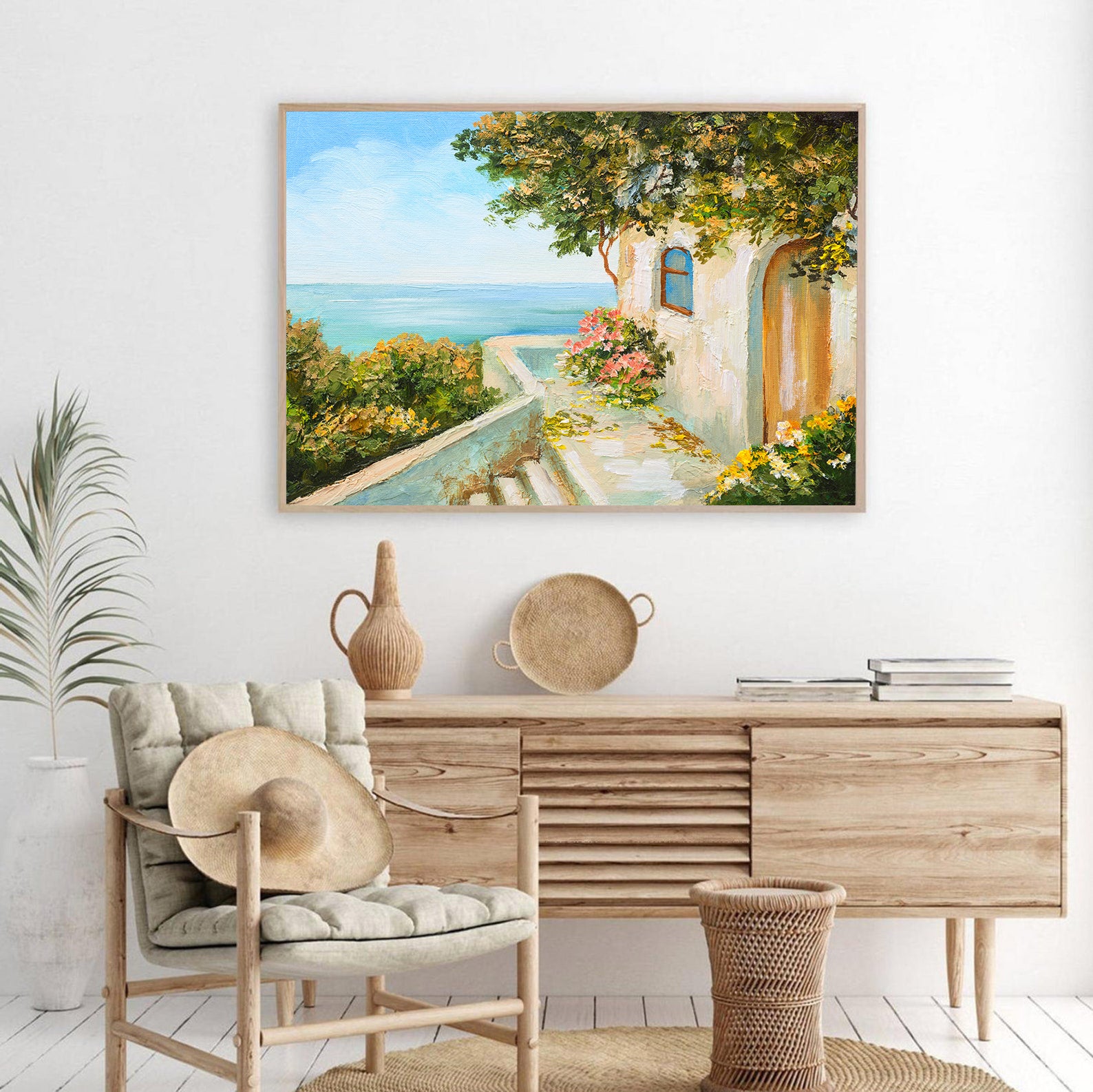 Tableau sur toile - Maison au bord de la mer