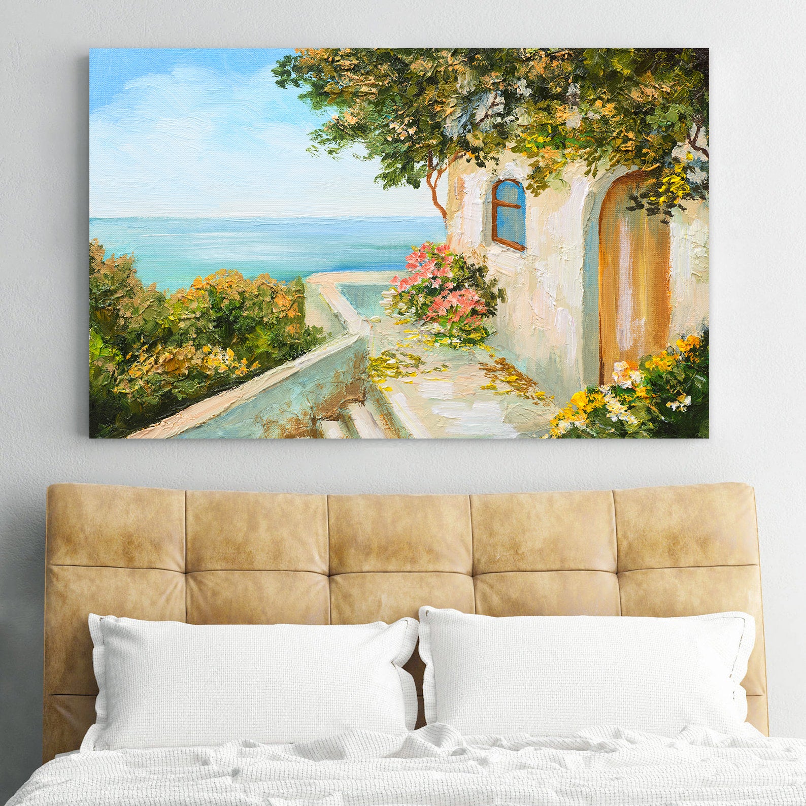 Tableau sur toile - Maison au bord de la mer