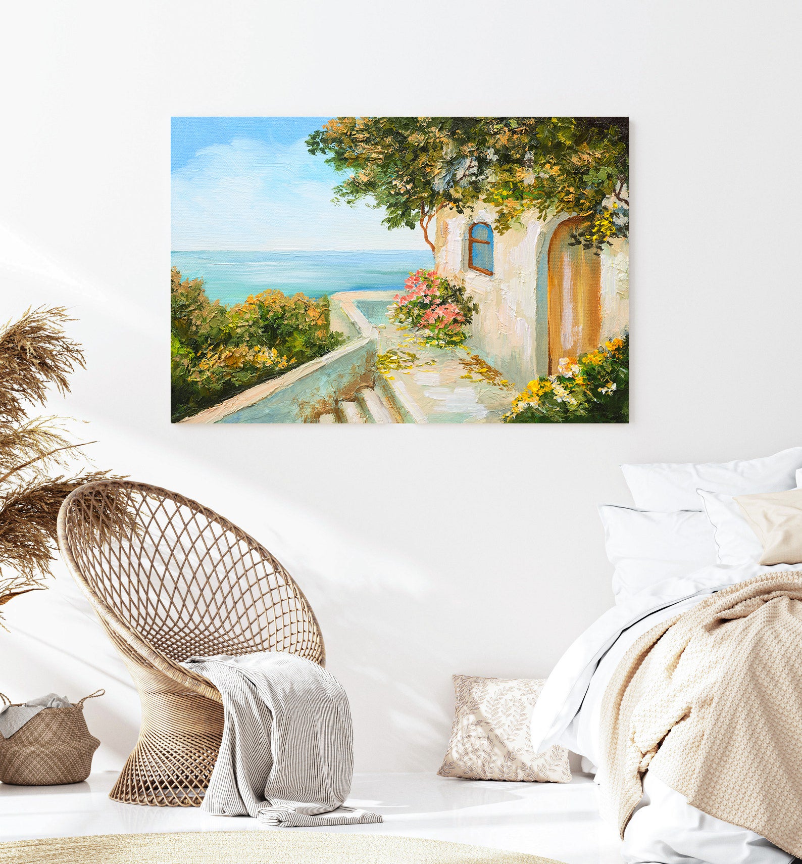 Tableau sur toile - Maison au bord de la mer