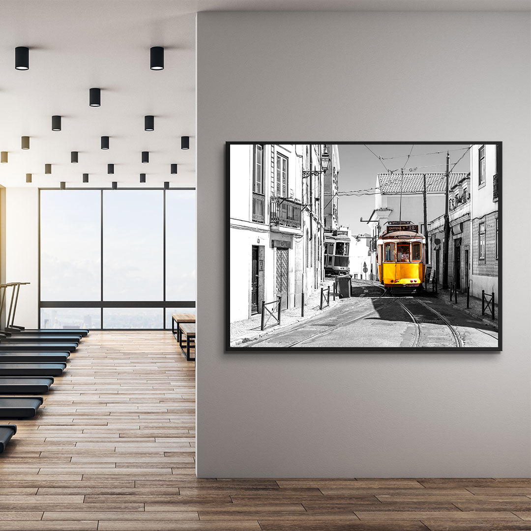 Tableau sur toile - Tramway jaune