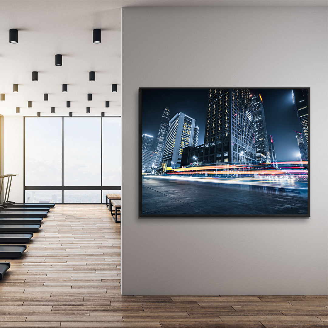 Peinture sur toile - Ville de nuit