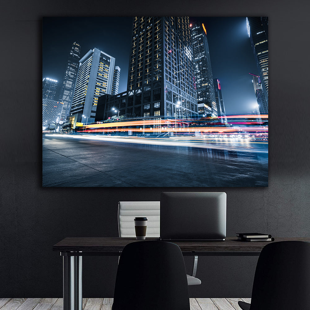 Leinwandgemälde - Nachtstadt
