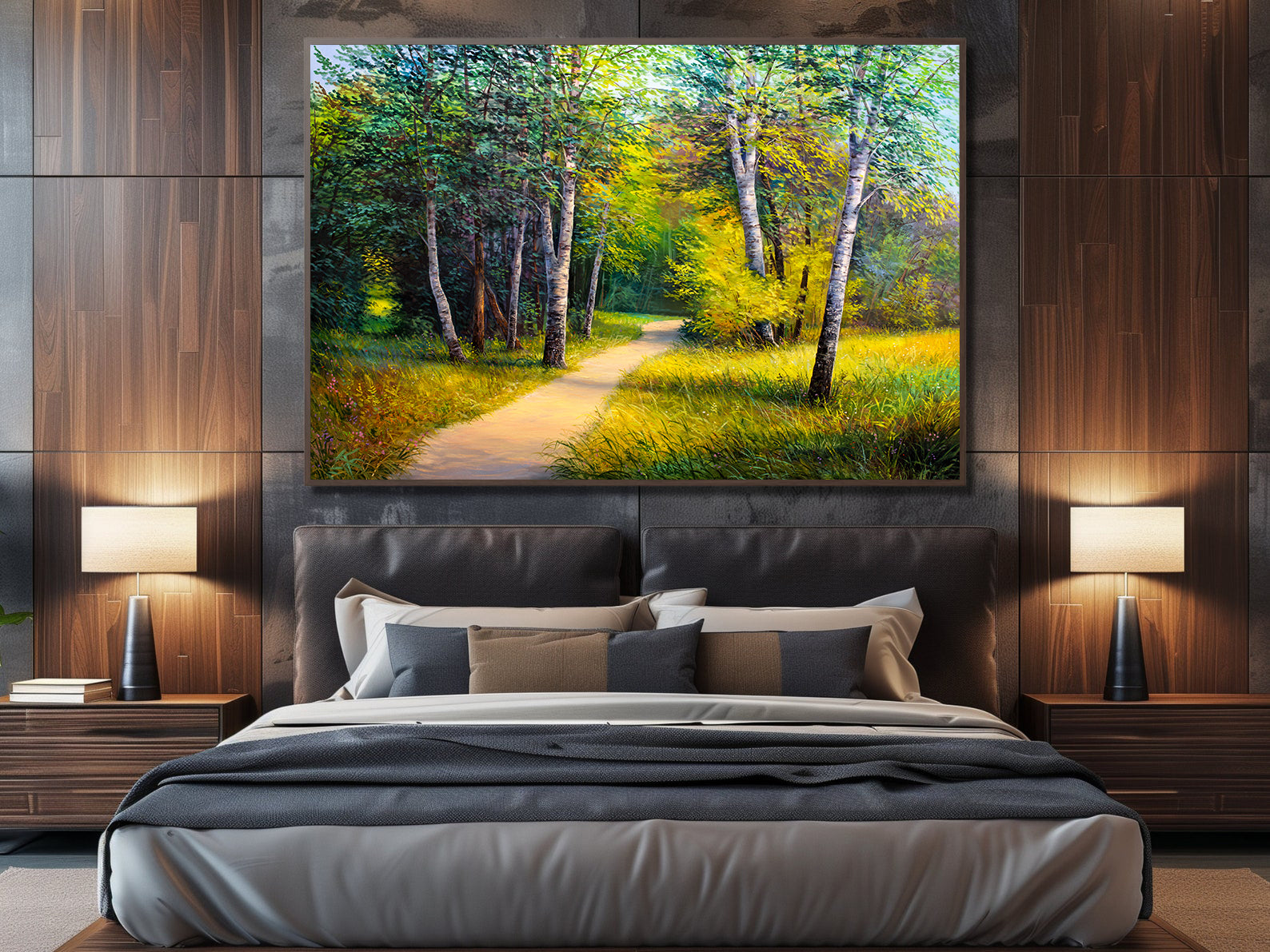 Leinwandbild - Sommer im Wald