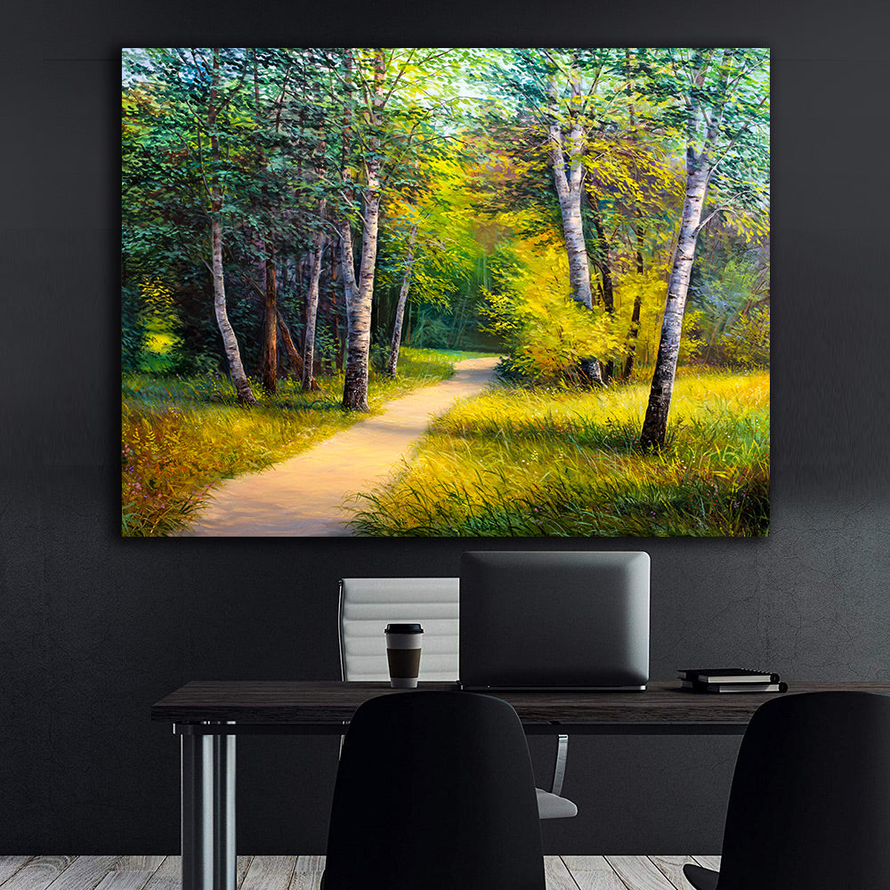 Leinwandbild - Sommer im Wald