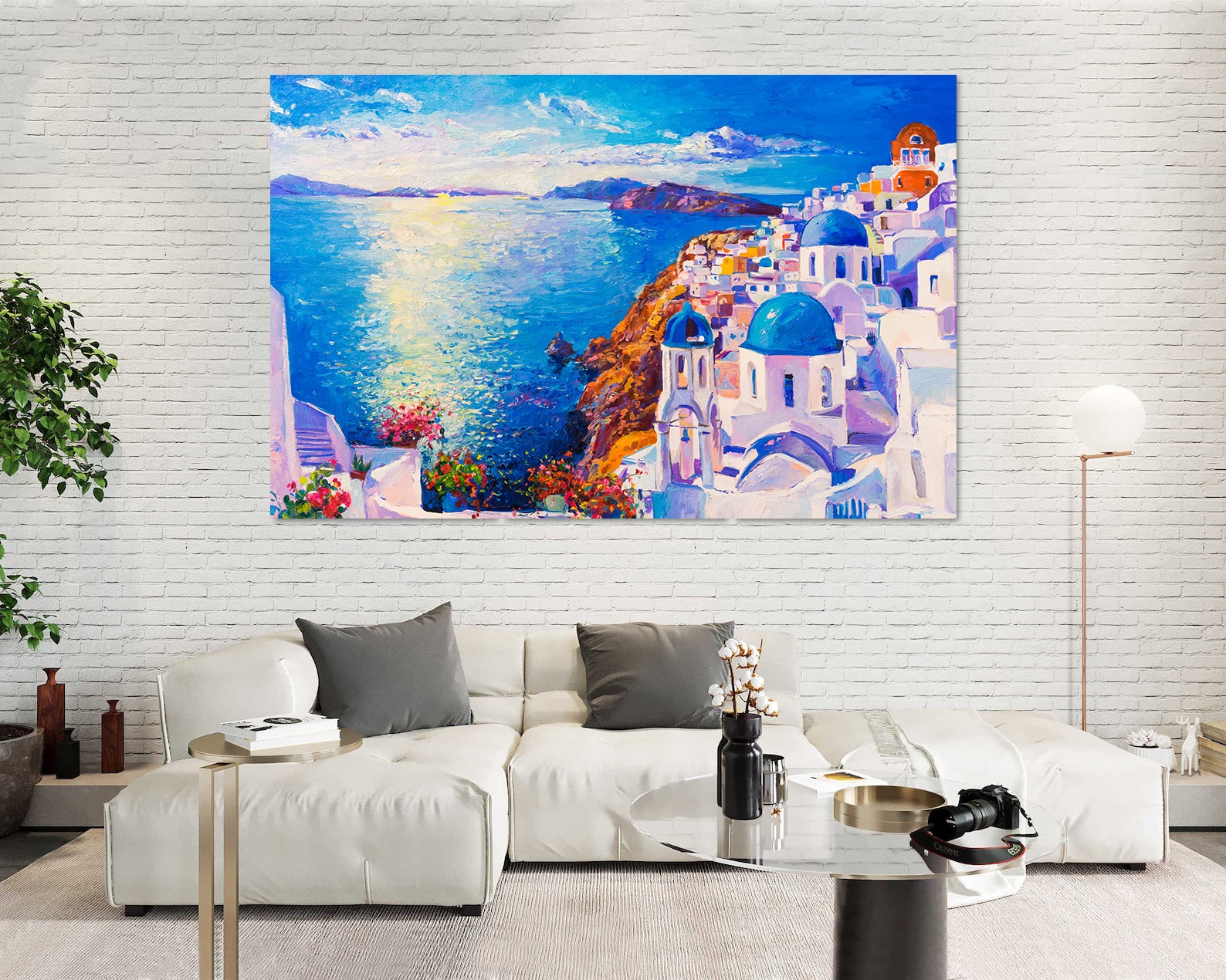 Peinture sur toile - Santorin, Grèce