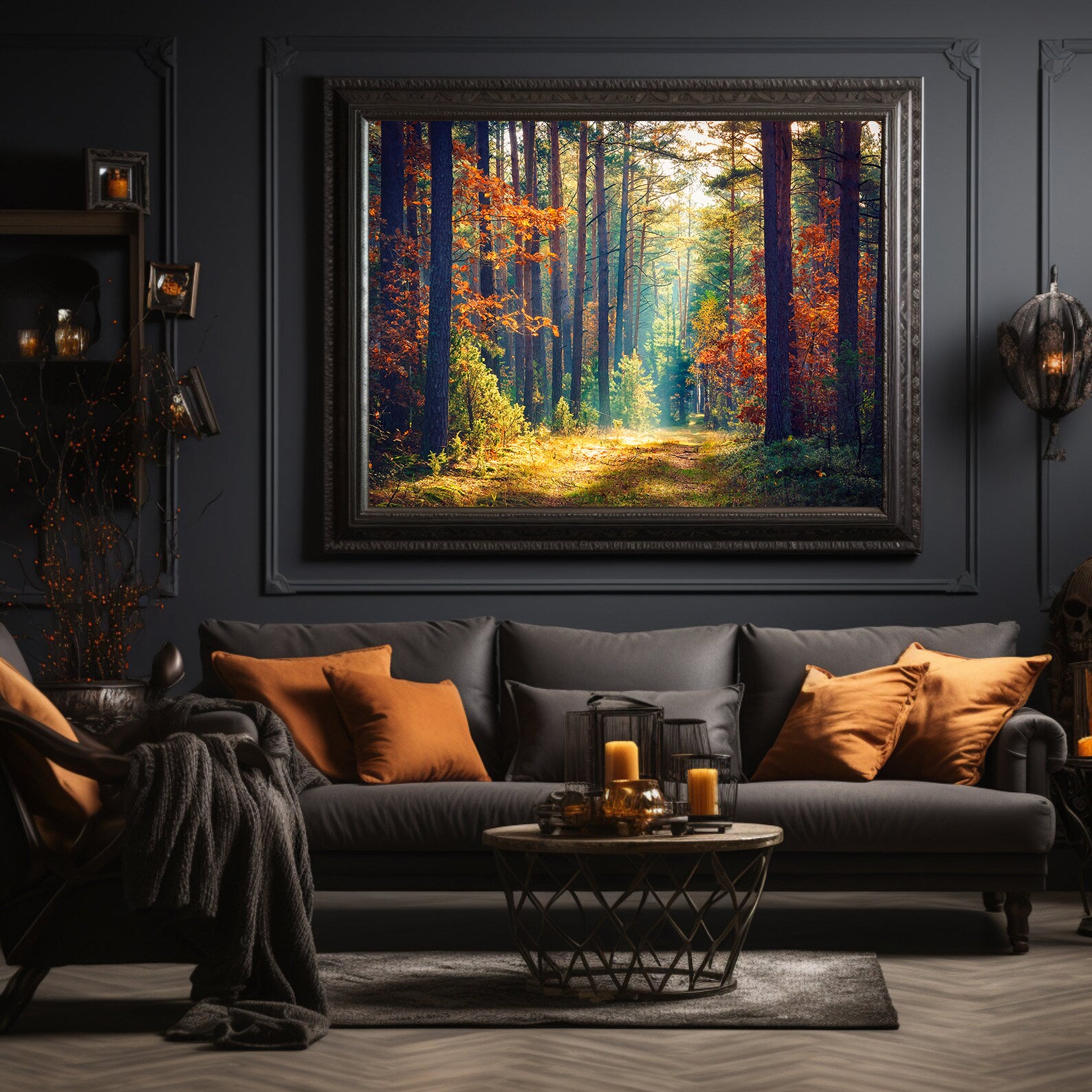 Peinture sur toile - Paysage forestier