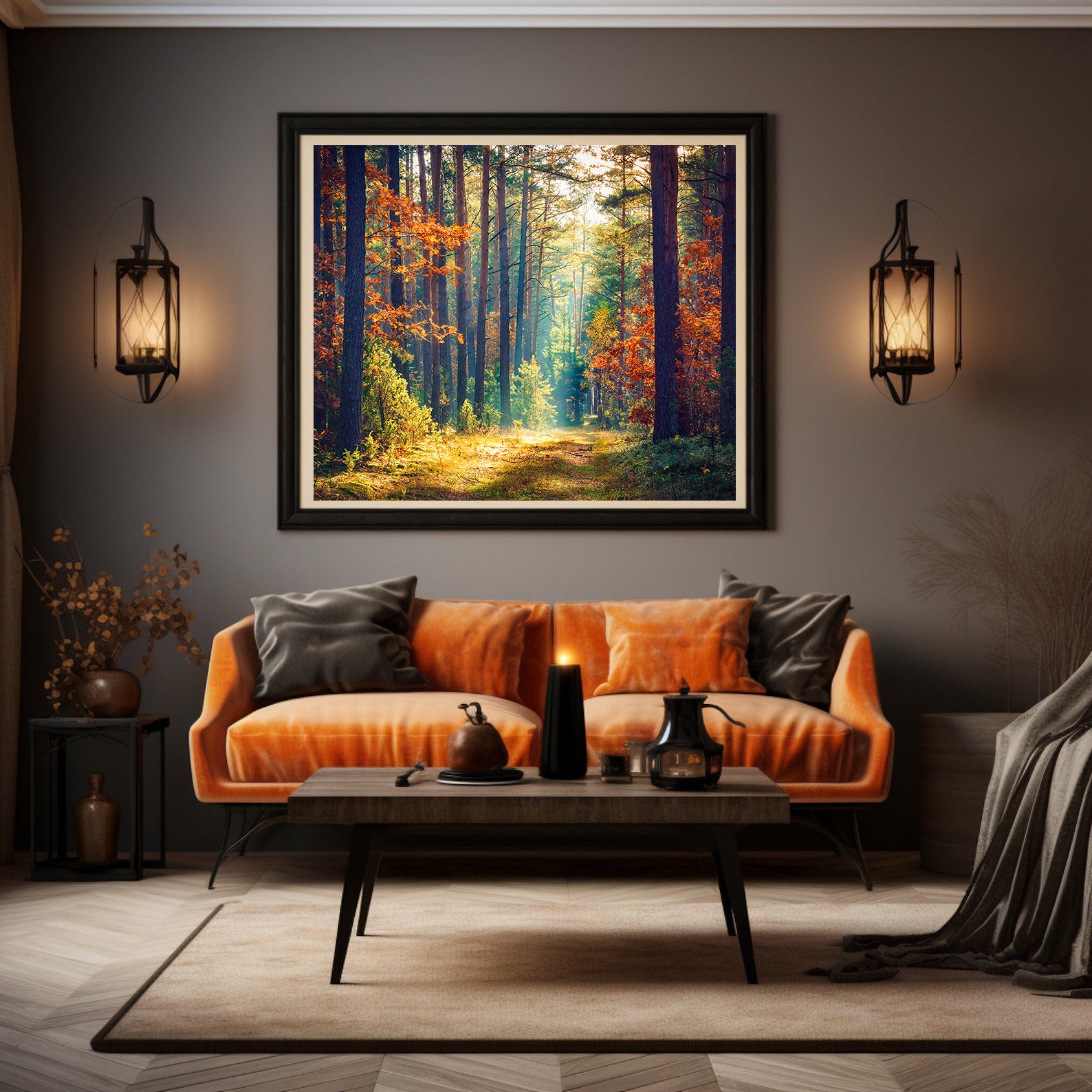 Peinture sur toile - Paysage forestier