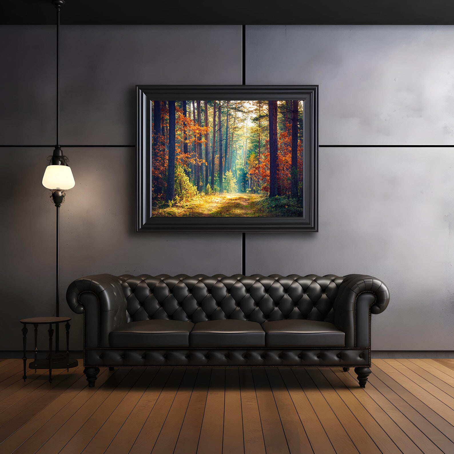 Peinture sur toile - Paysage forestier