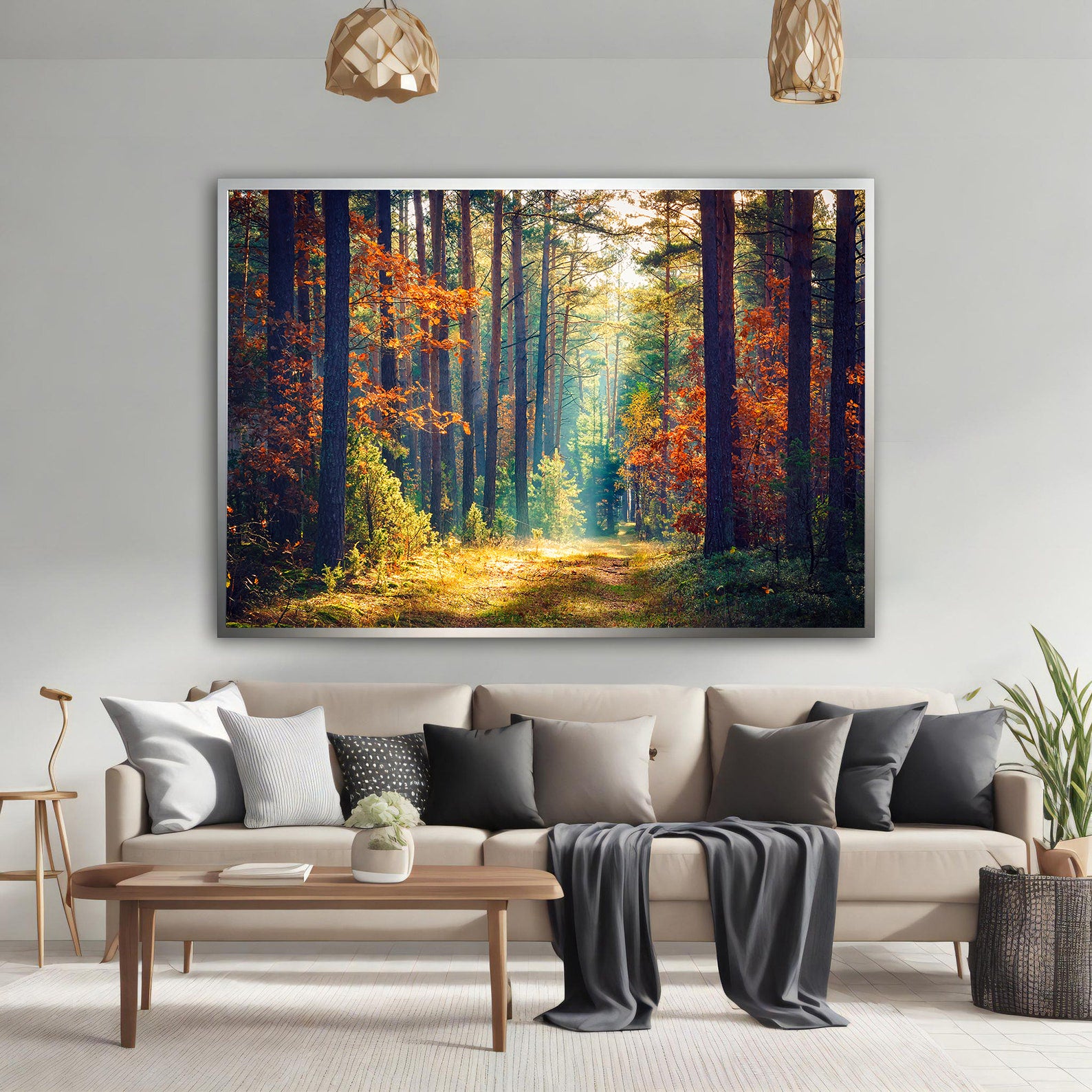 Peinture sur toile - Paysage forestier