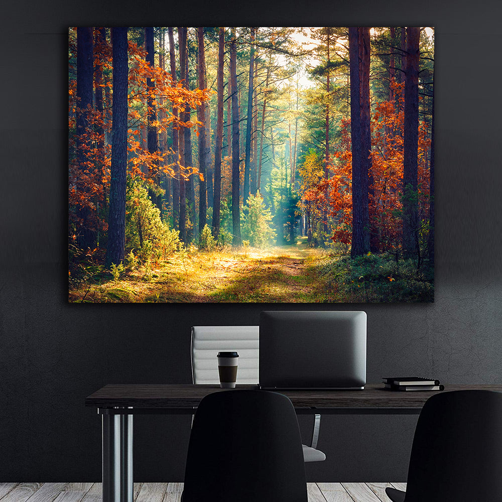 Peinture sur toile - Paysage forestier