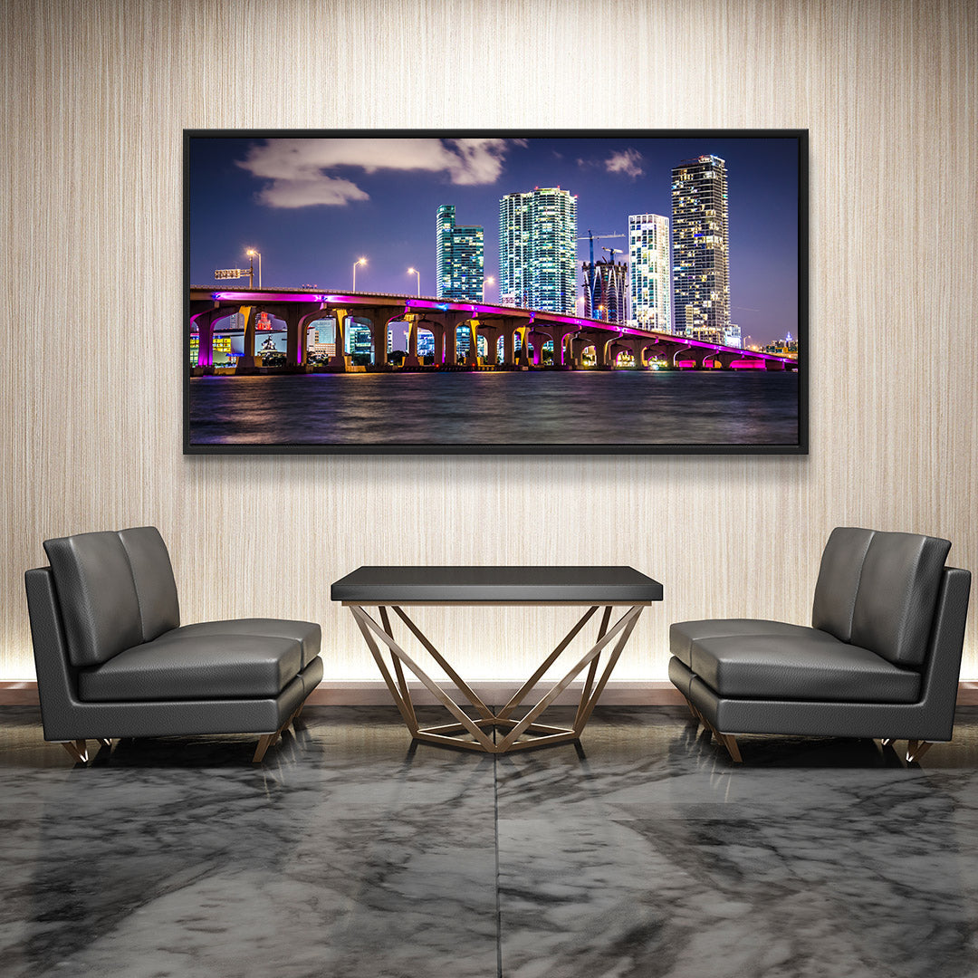 Leinwandbild - Miami Florida Nacht