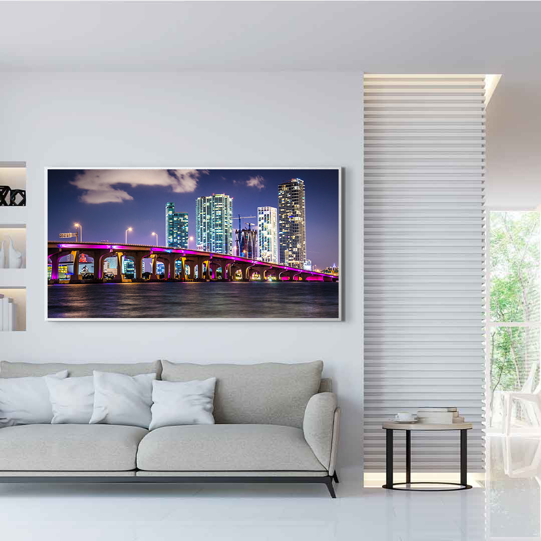 Leinwandbild - Miami Florida Nacht