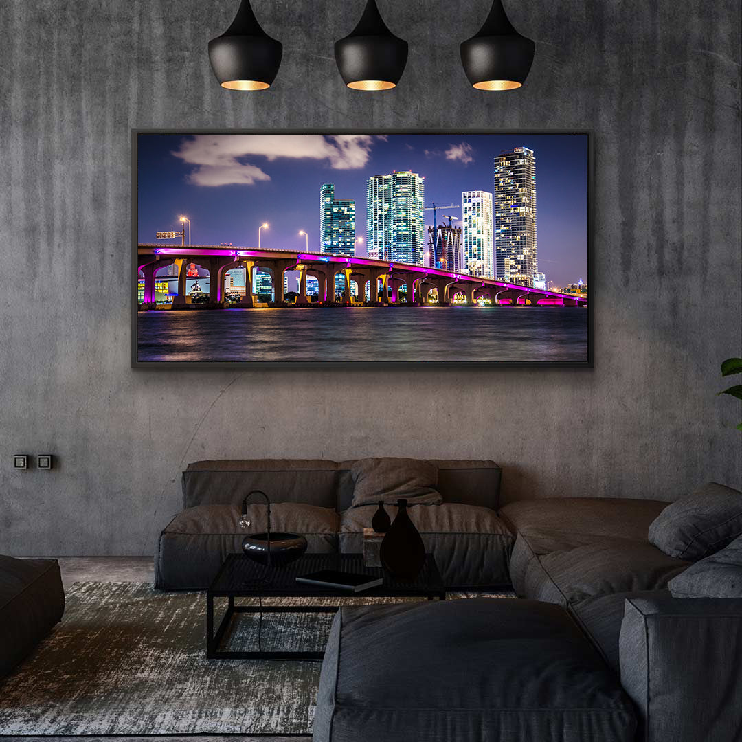 Leinwandbild - Miami Florida Nacht