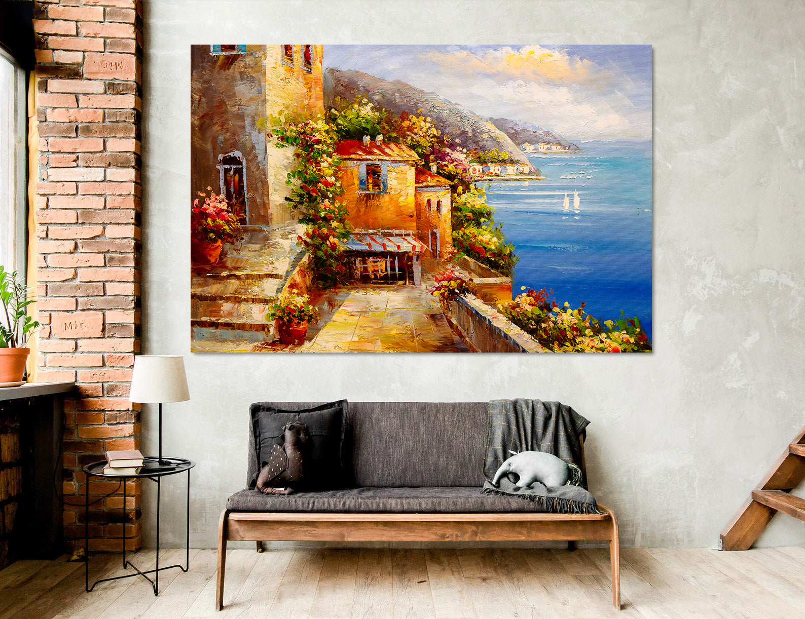 Leinwandgemälde - Kleines Haus am Meer