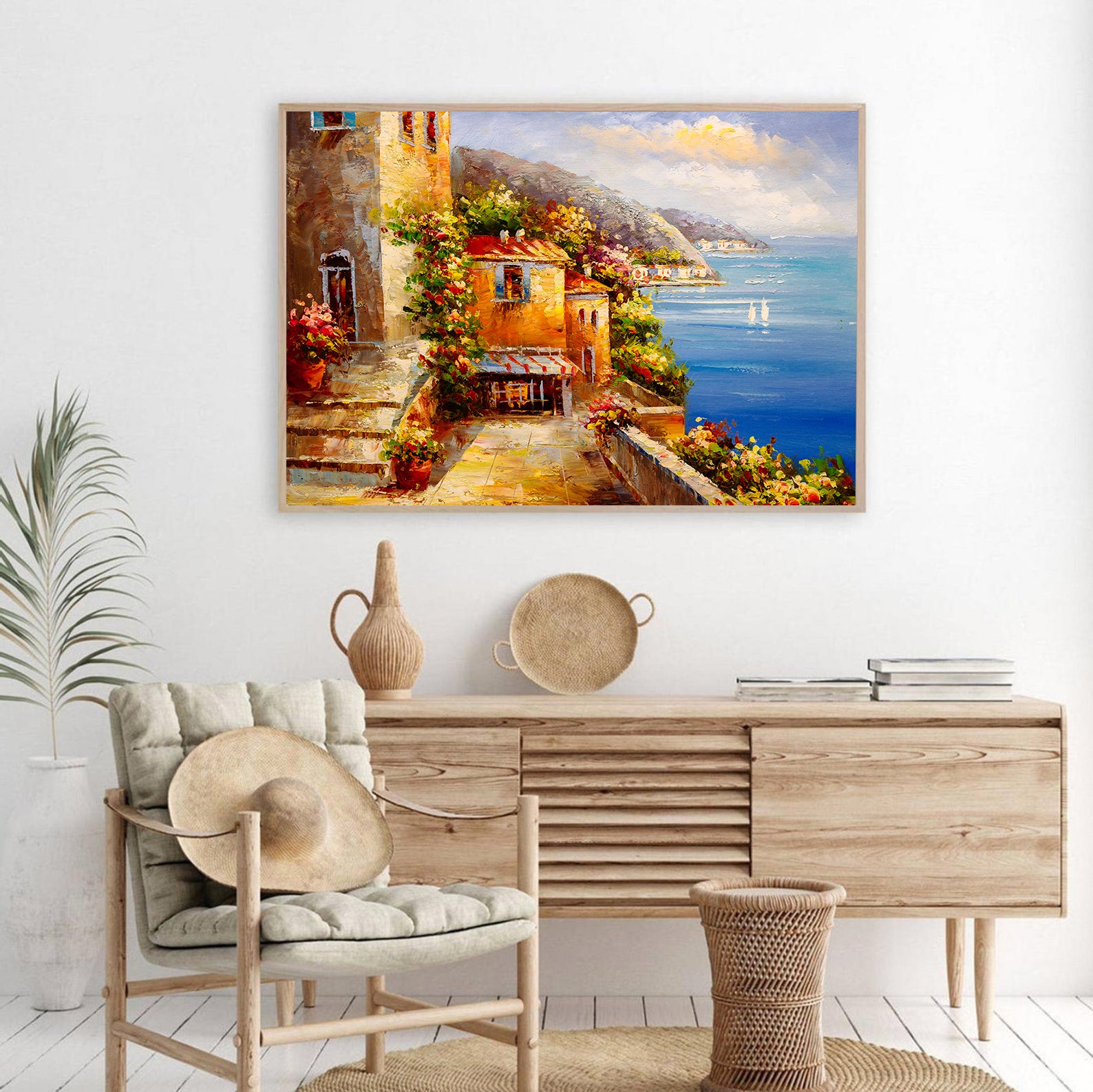 Leinwandgemälde - Kleines Haus am Meer